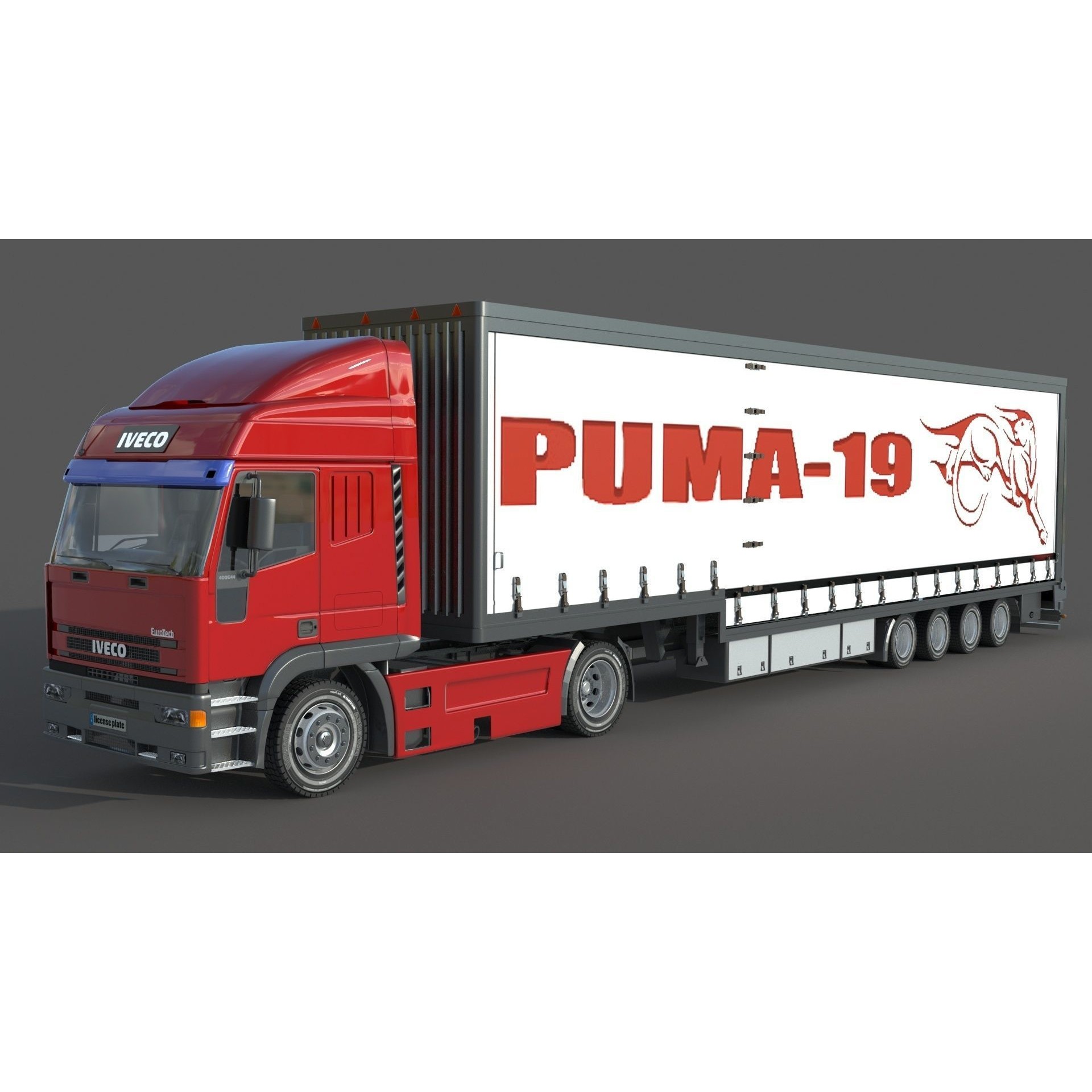 Iveco Eurotech Truck 3D Model – High Poly Vehicle Asset, FBX, OBJ - View 6