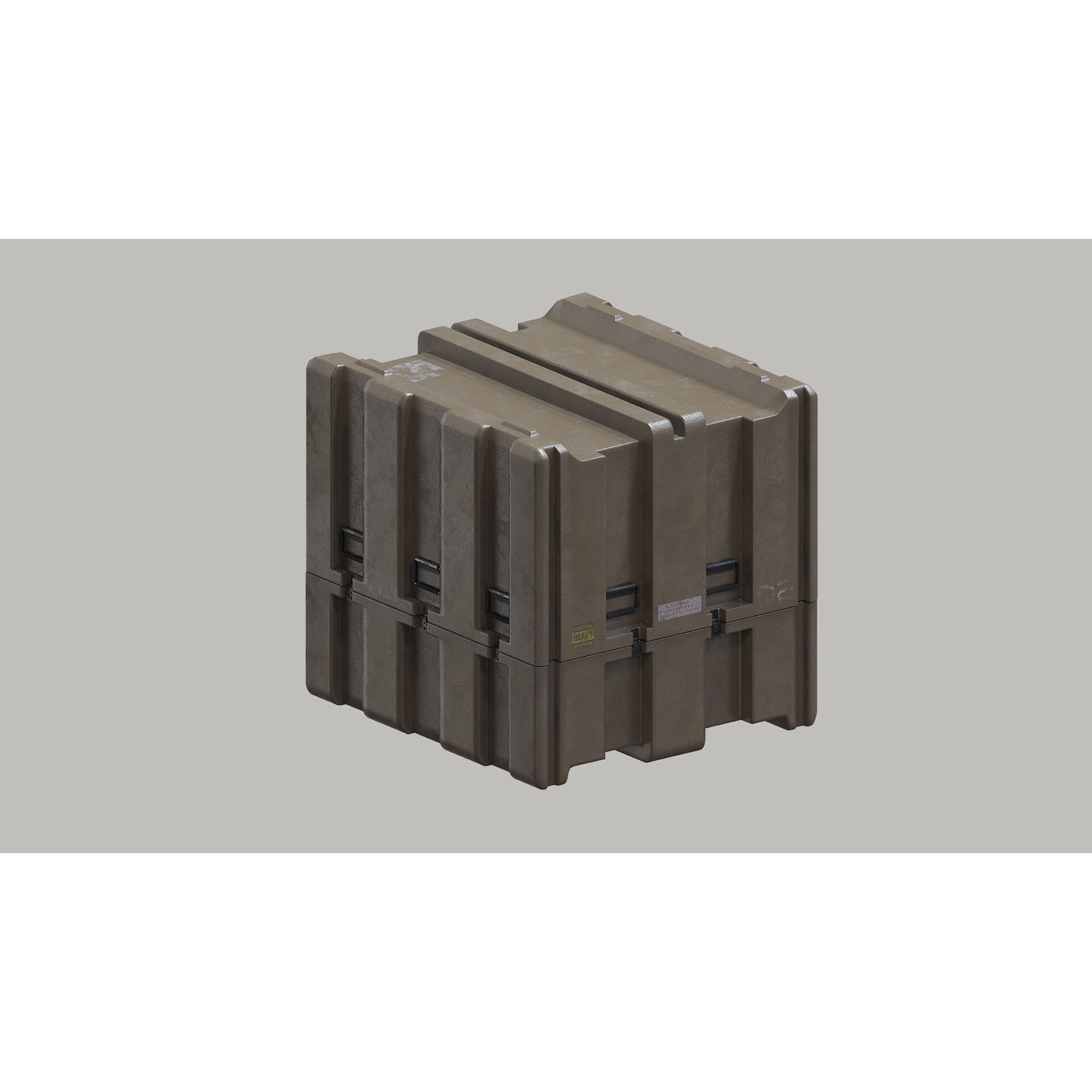 Military Shipping Elements 3D Model – SUBD PBR Cargo Containers, FBX - View 11