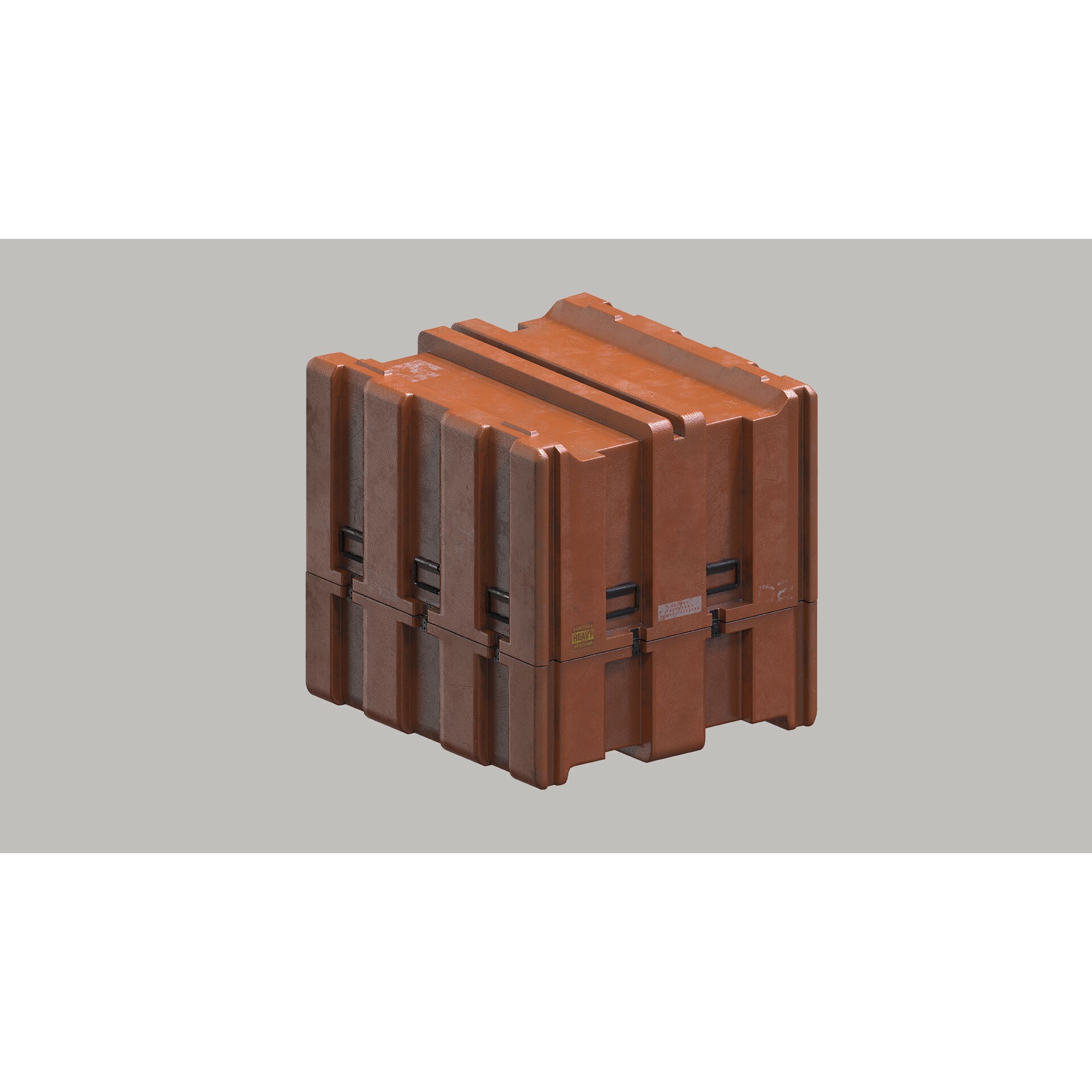 Military Shipping Elements 3D Model – SUBD PBR Cargo Containers, FBX - View 12
