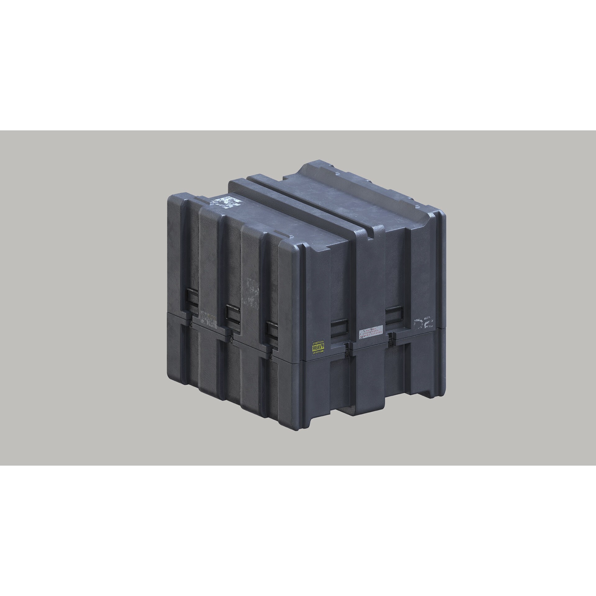 Military Shipping Elements 3D Model – SUBD PBR Cargo Containers, FBX - View 8