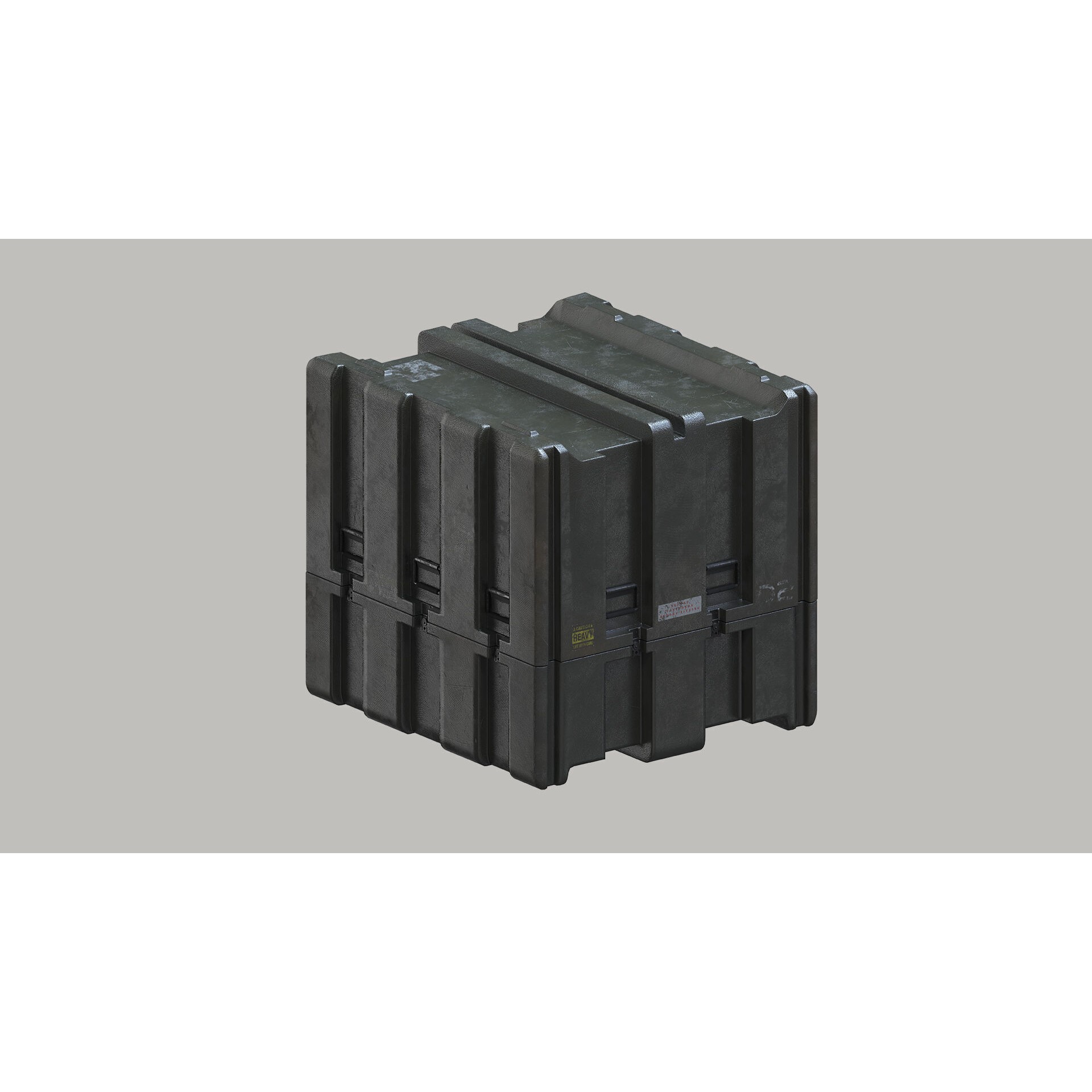 Military Shipping Elements 3D Model – SUBD PBR Cargo Containers, FBX - View 9