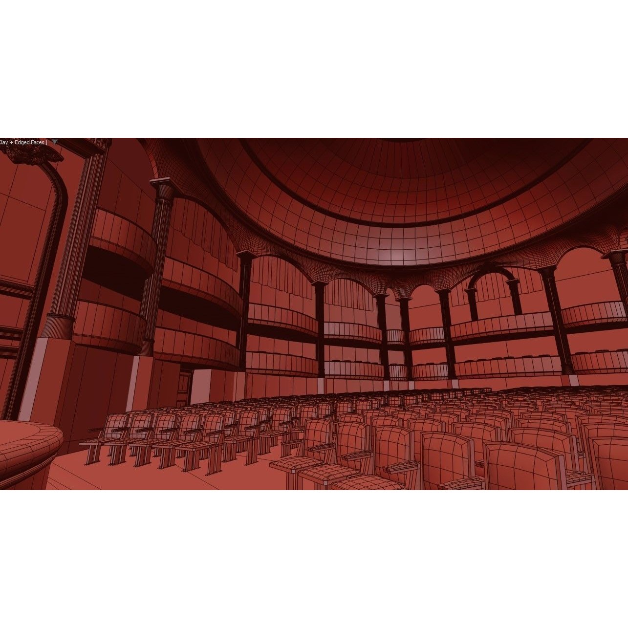 Classic Theatre - Low-Poly Game-Ready 3D Model - View 11