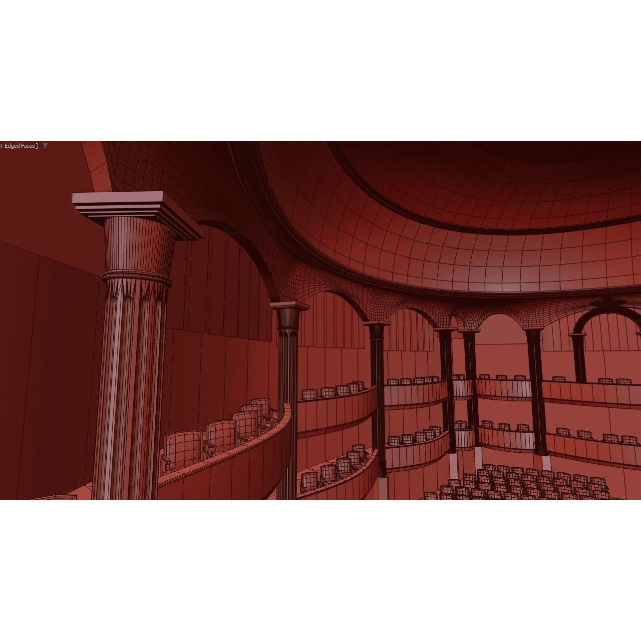 Classic Theatre - Low-Poly Game-Ready 3D Model - View 13