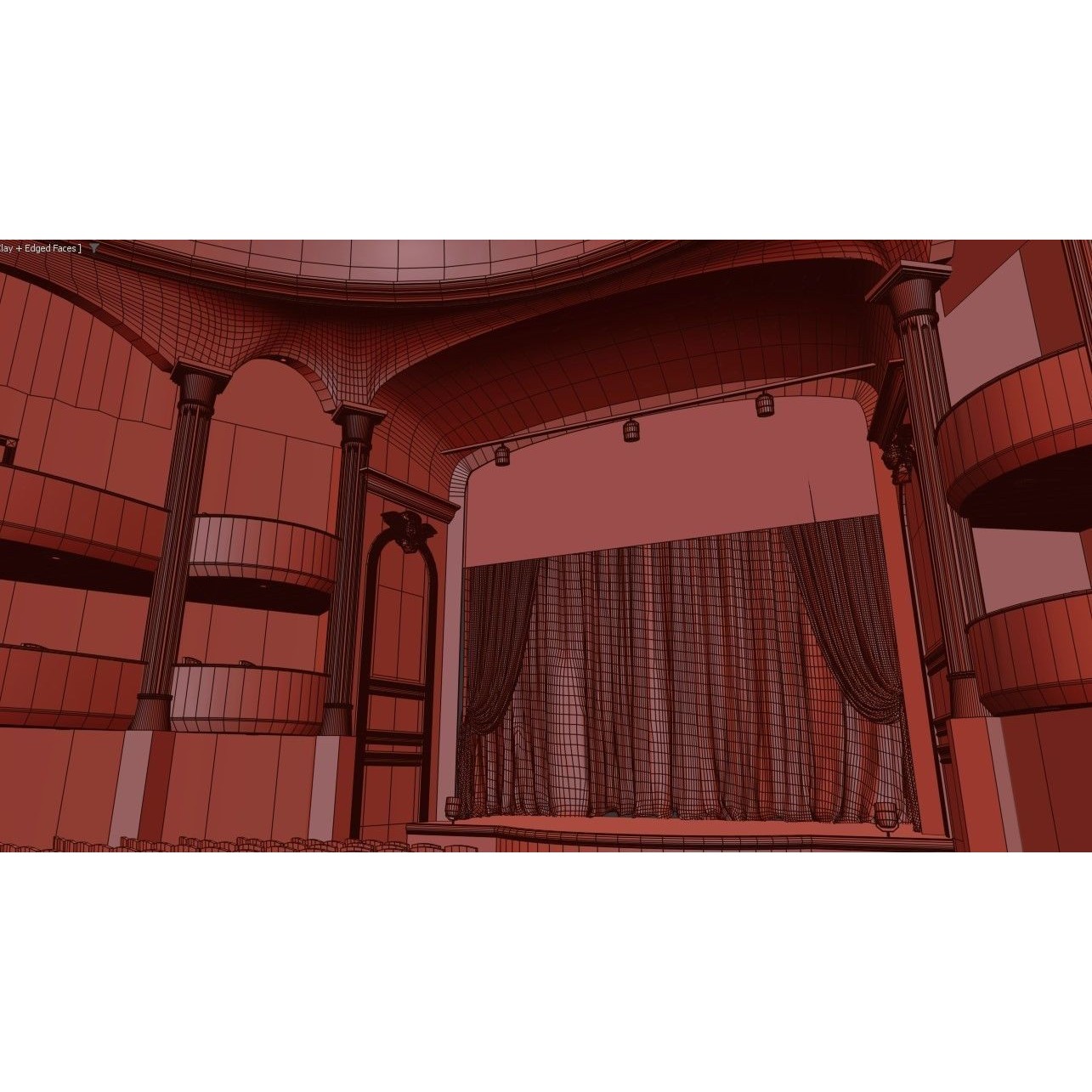 Classic Theatre - Low-Poly Game-Ready 3D Model - View 14