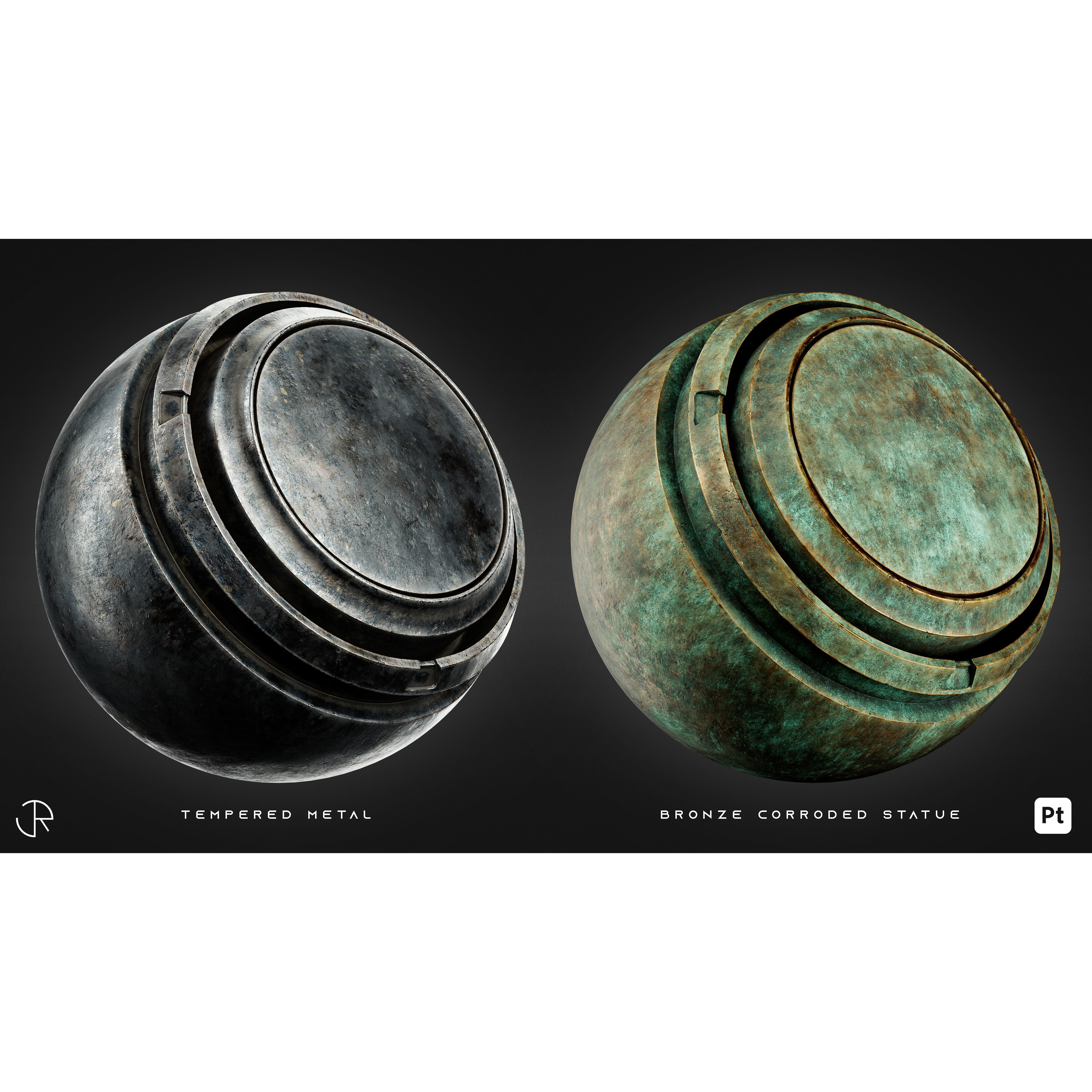 Damaged Metal Smart Materials 3D Model – 28 High-Detail PBR Textures - View 13