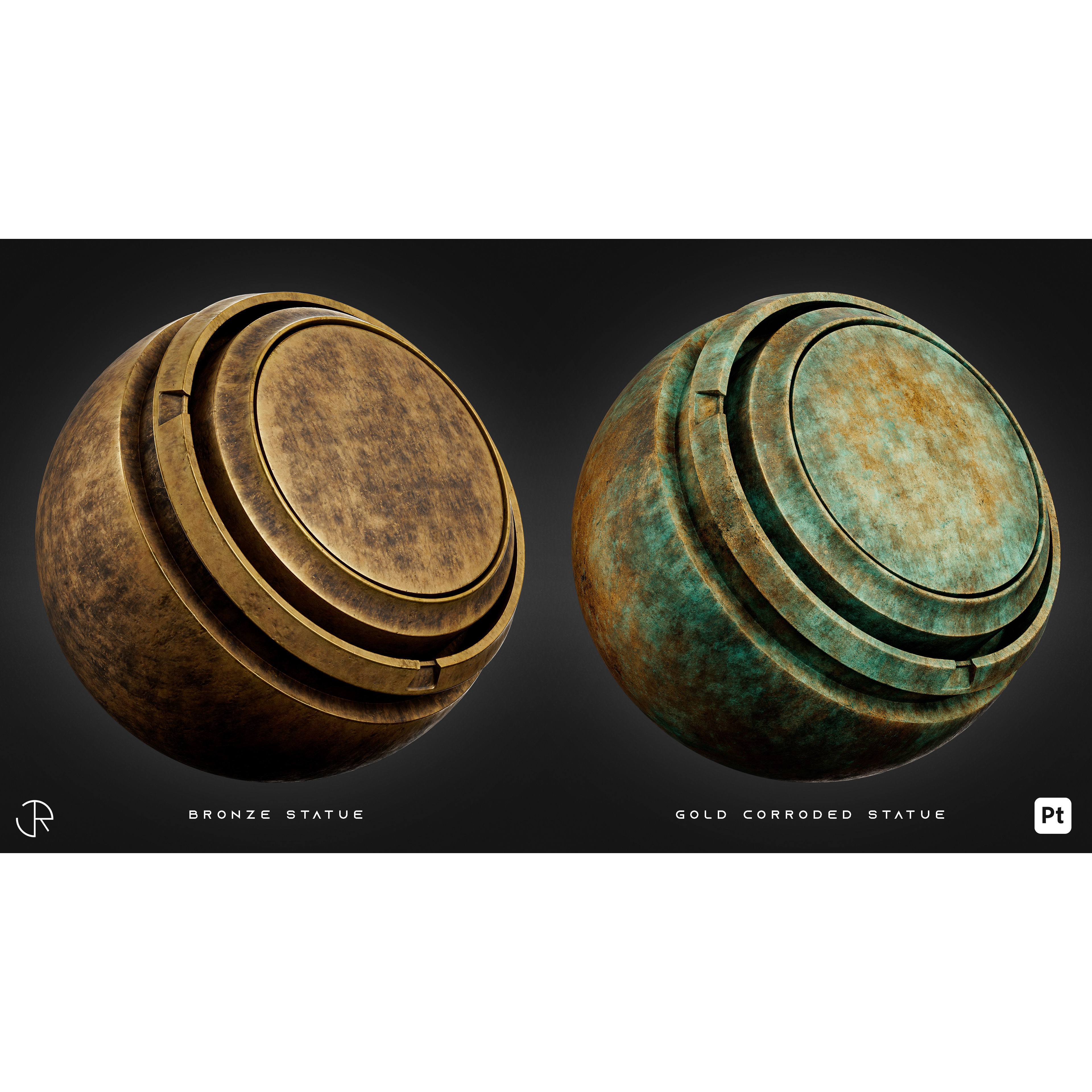 Damaged Metal Smart Materials 3D Model – 28 High-Detail PBR Textures - View 14