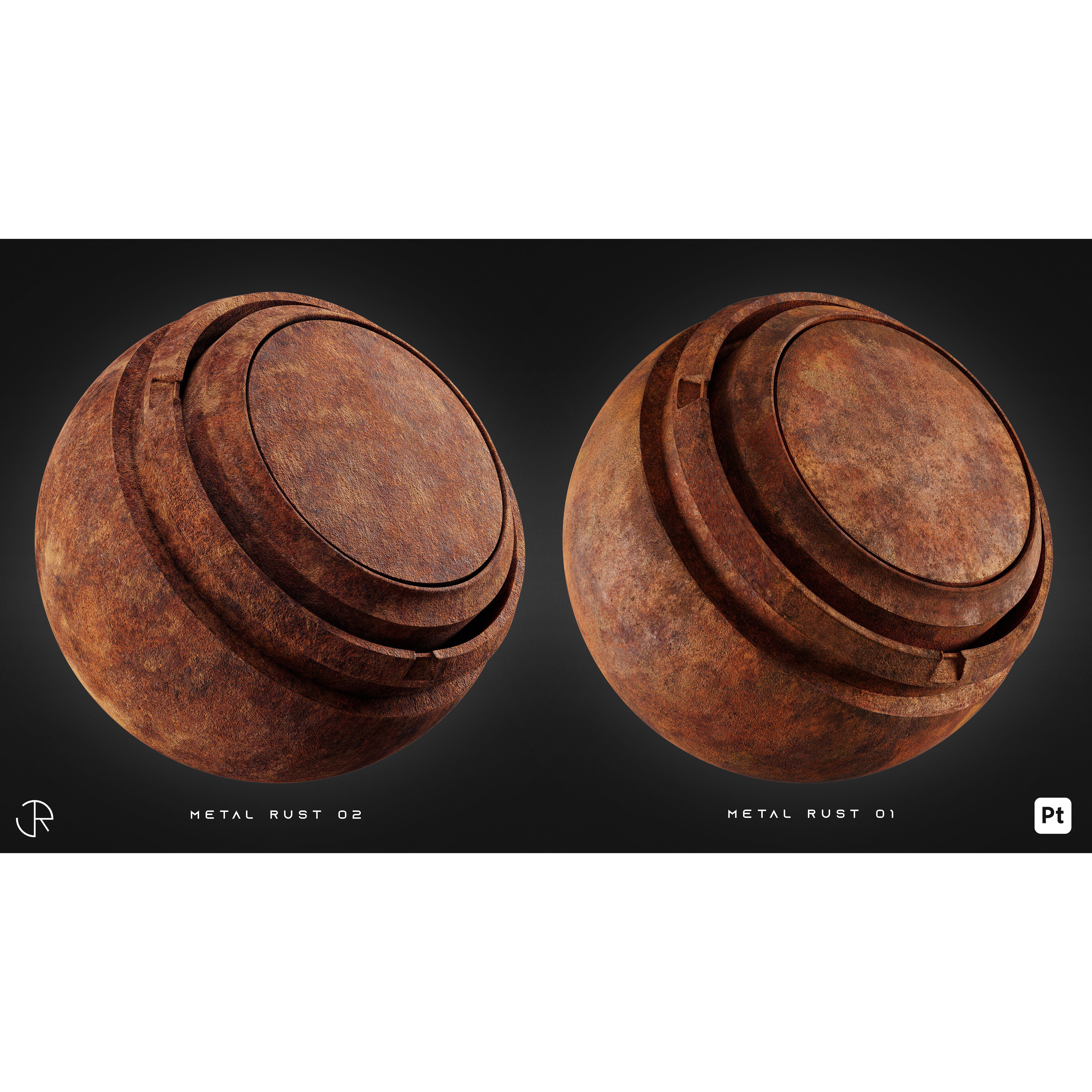 Damaged Metal Smart Materials 3D Model – 28 High-Detail PBR Textures - View 17