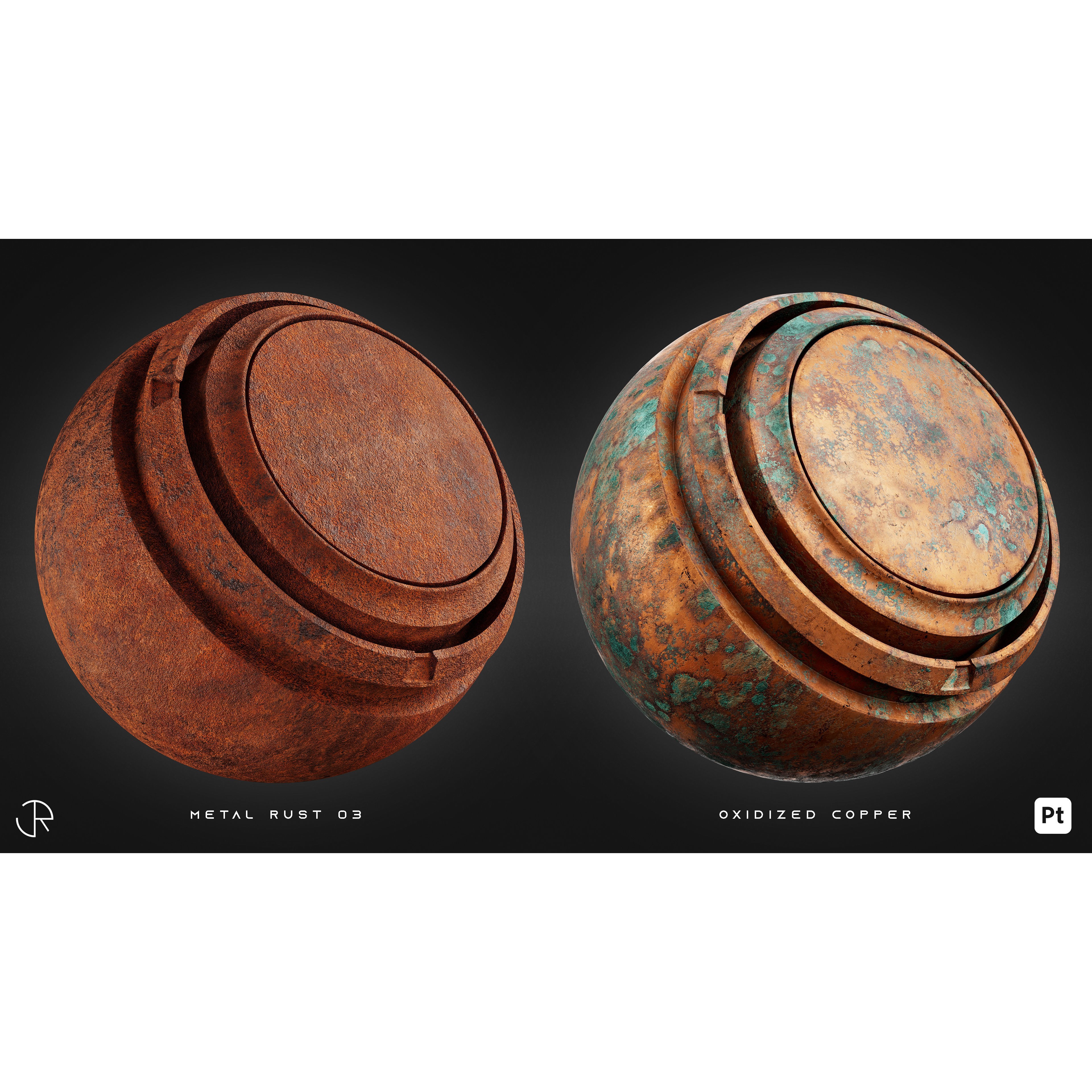 Damaged Metal Smart Materials 3D Model – 28 High-Detail PBR Textures - View 18