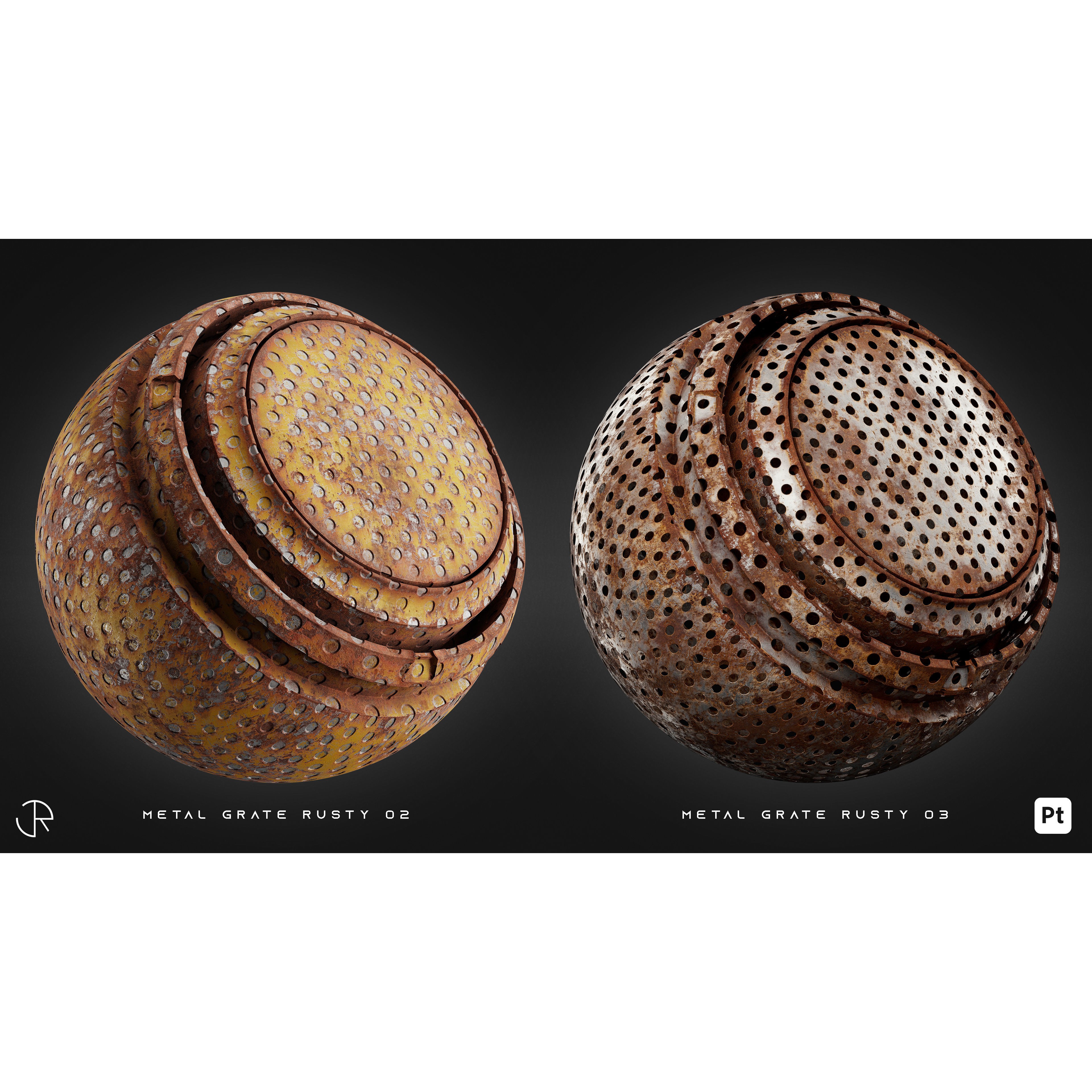 Damaged Metal Smart Materials 3D Model – 28 High-Detail PBR Textures - View 7