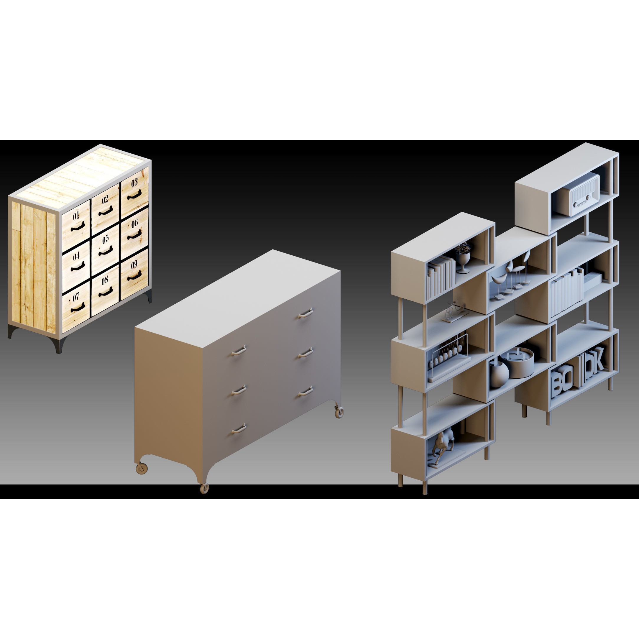 Interior Objects 3D Model – High Detail Assets for Any Project, FBX, Blender