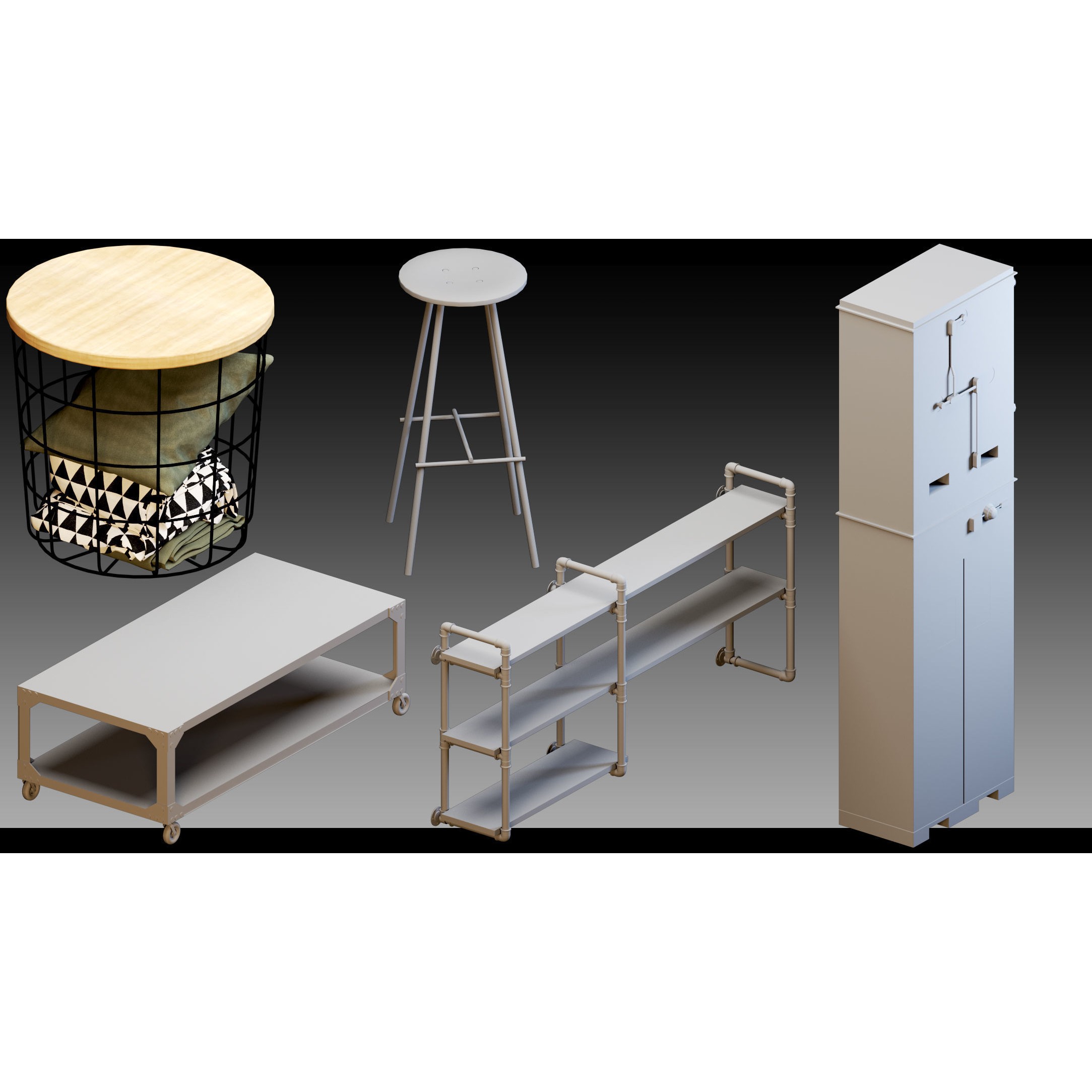 Interior Objects 3D Model – High Detail Assets for Any Project, FBX, Blender - View 17