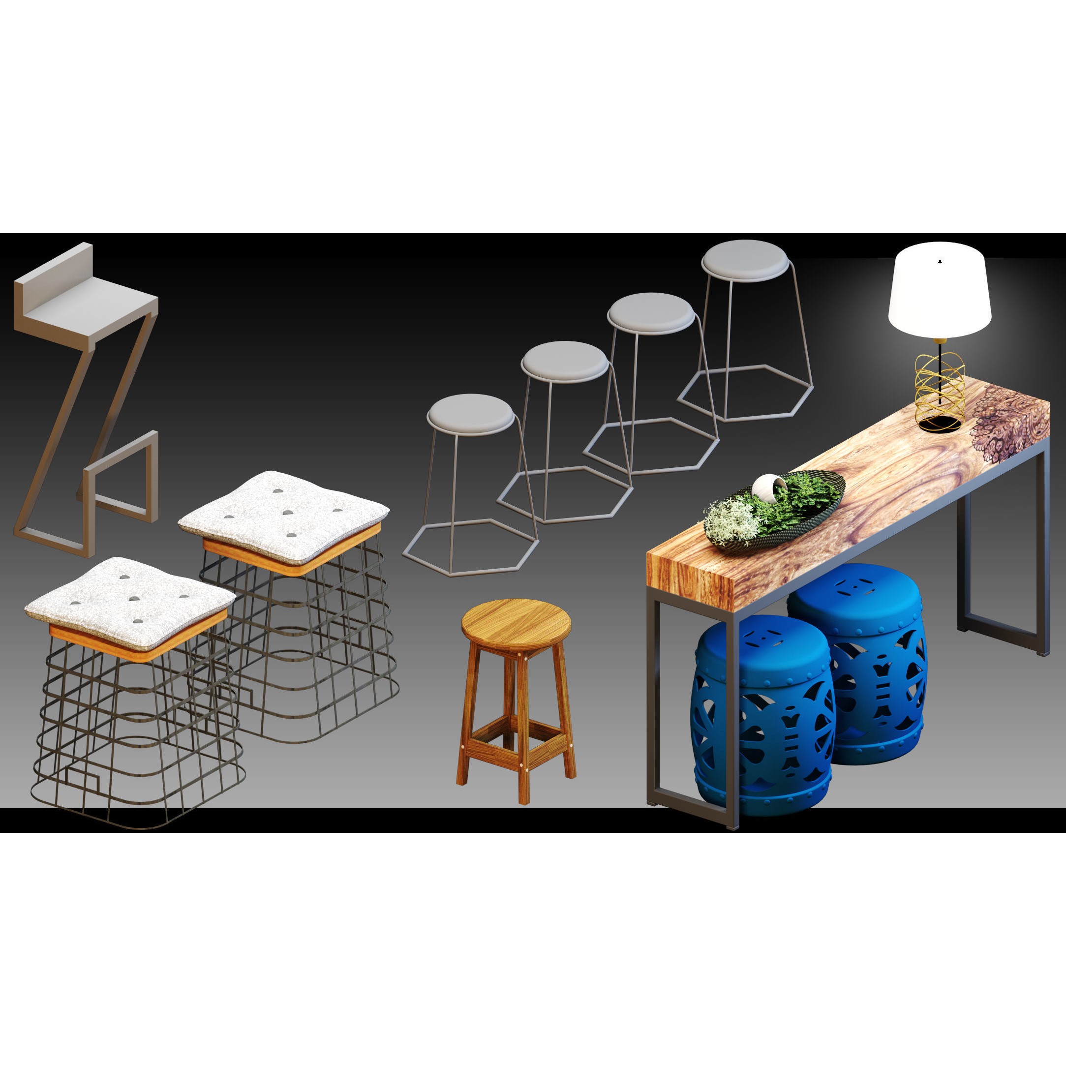Interior Objects 3D Model – High Detail Assets for Any Project, FBX, Blender - View 3