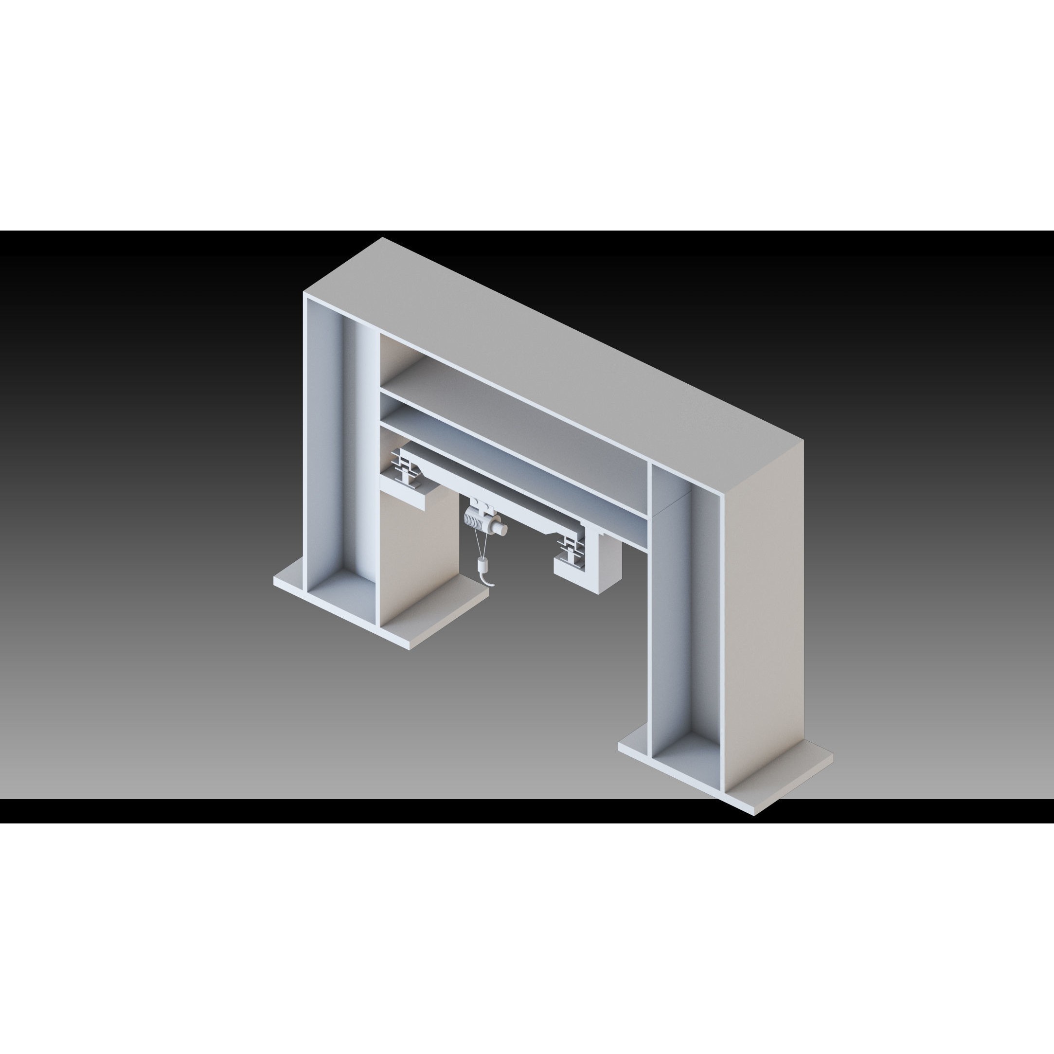 Overhead Cranes 3D Model – High Detail Low-Poly Asset, FBX & OBJ - View 10