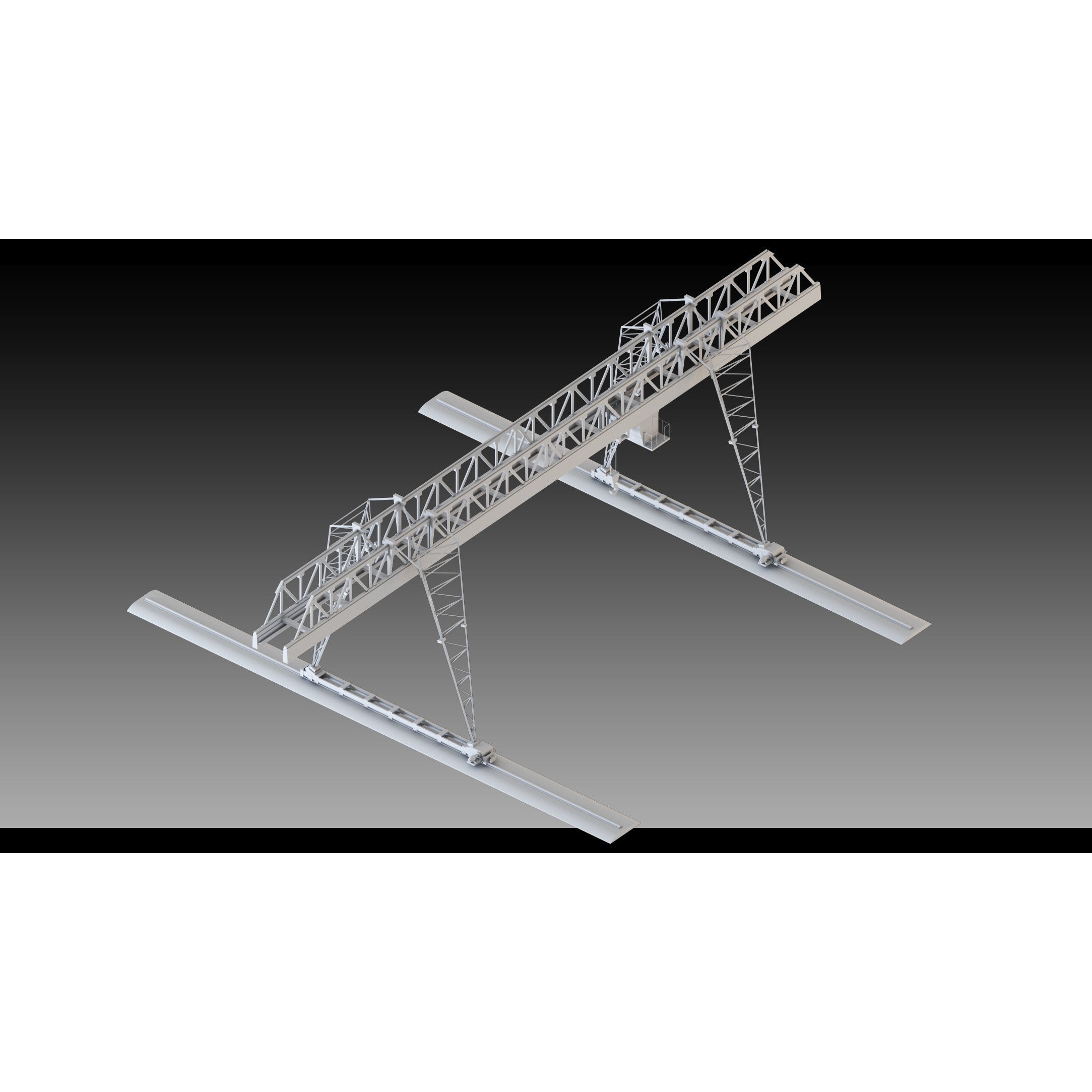 Overhead Cranes 3D Model – High Detail Low-Poly Asset, FBX & OBJ - View 11