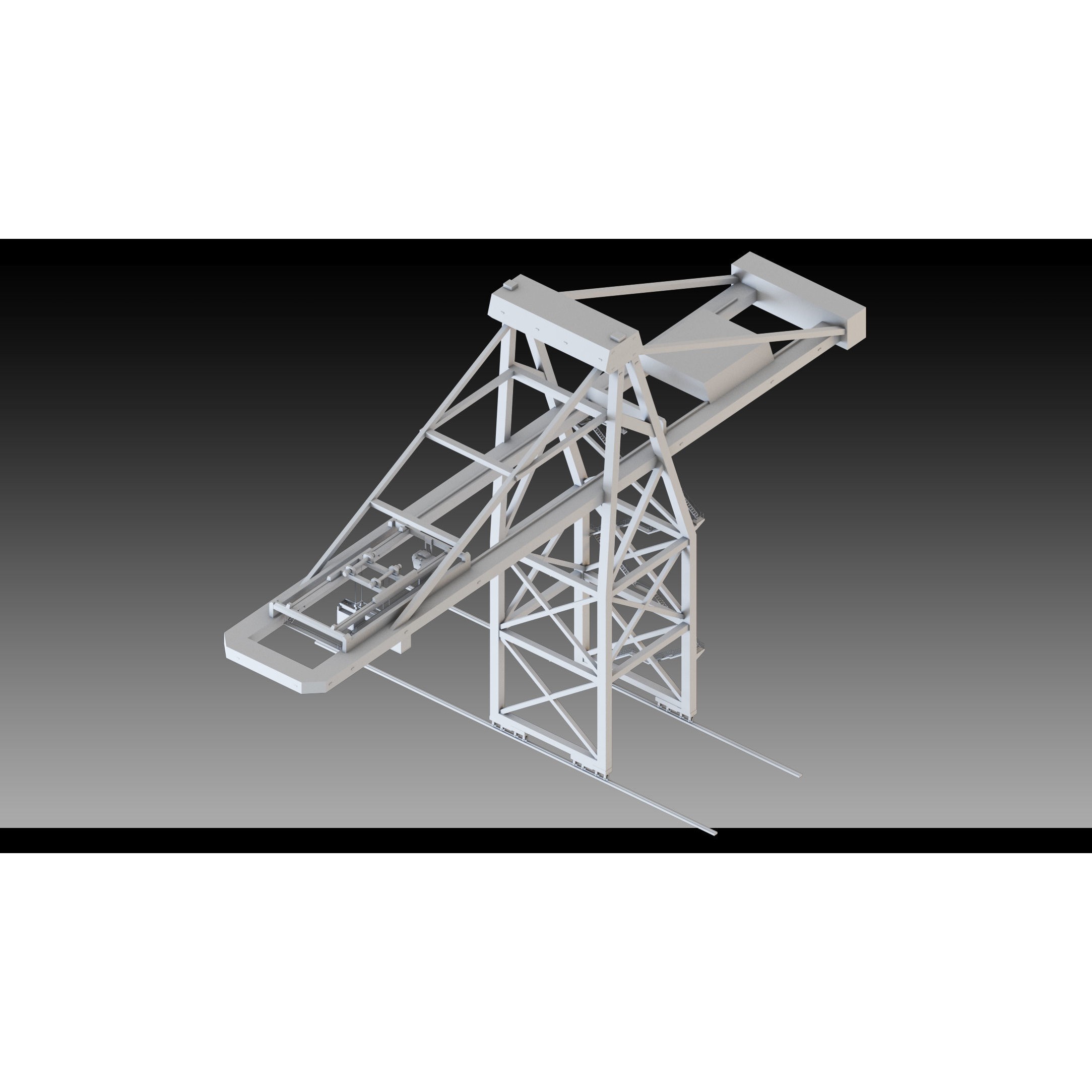 Overhead Cranes 3D Model – High Detail Low-Poly Asset, FBX & OBJ - View 12