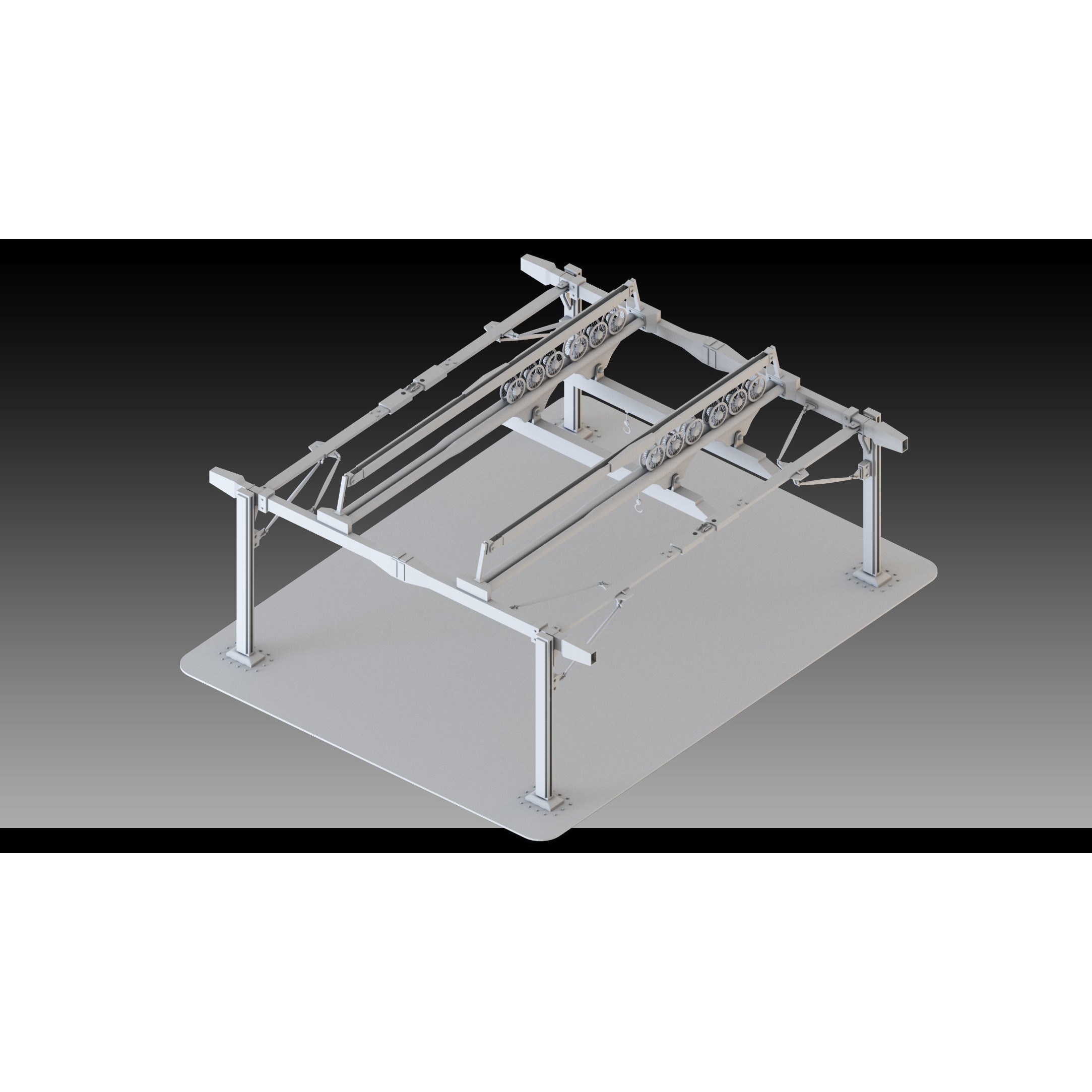 Overhead Cranes 3D Model – High Detail Low-Poly Asset, FBX & OBJ - View 14