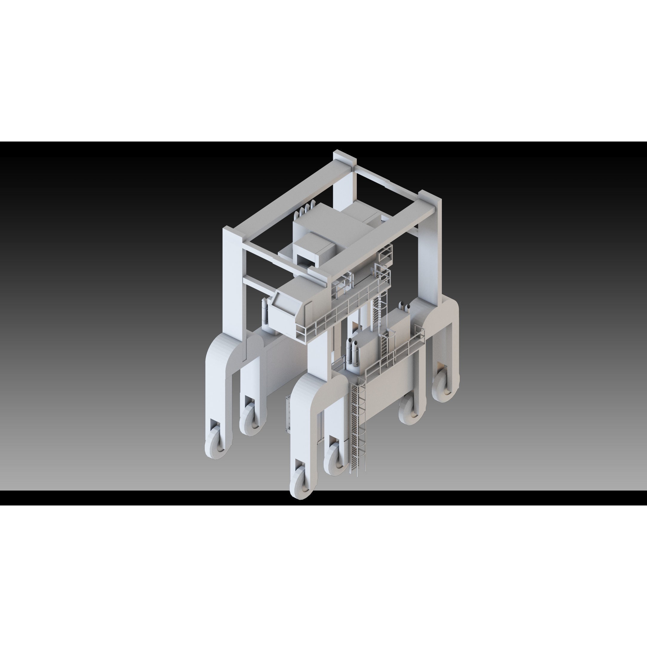 Overhead Cranes 3D Model – High Detail Low-Poly Asset, FBX & OBJ - View 15