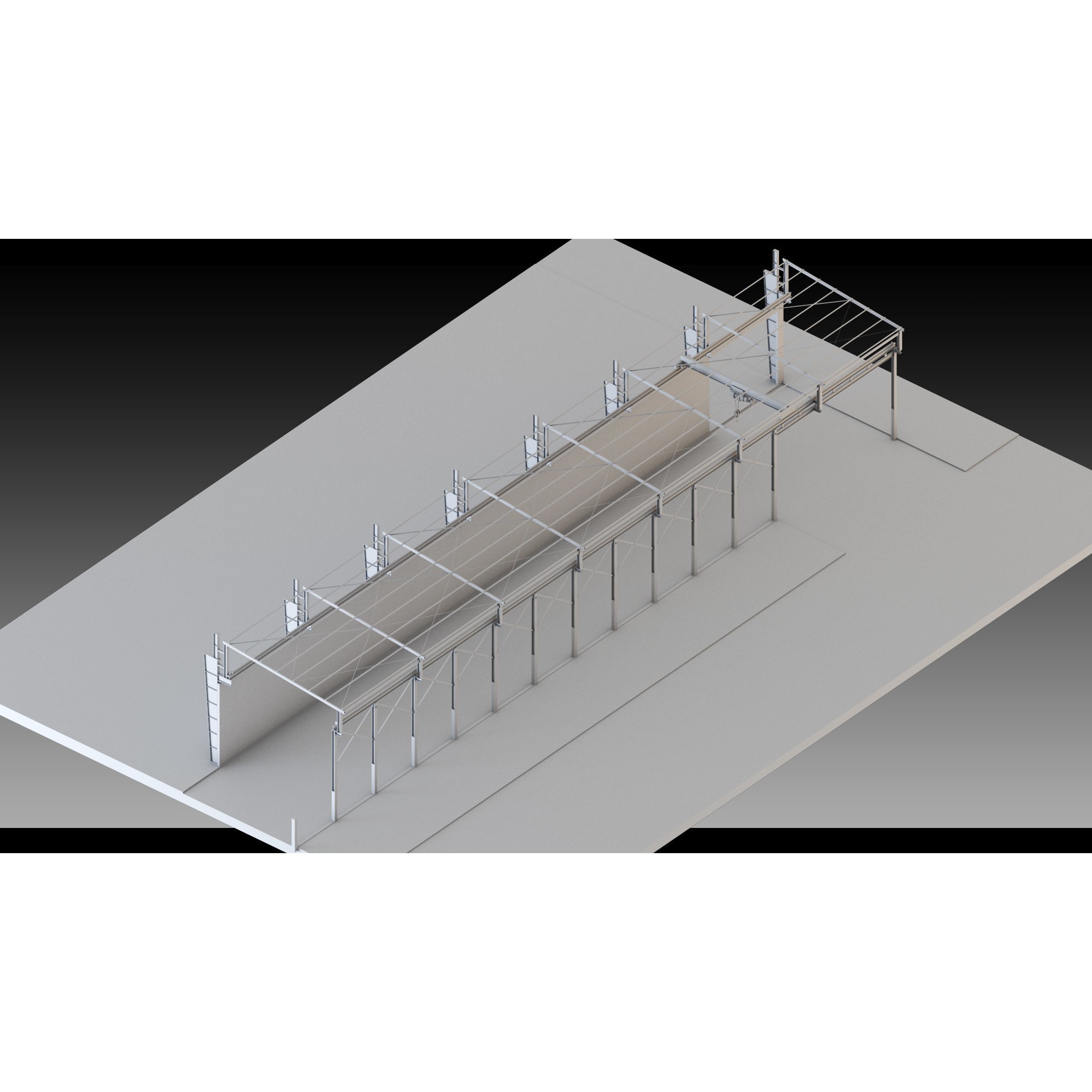 Overhead Cranes 3D Model – High Detail Low-Poly Asset, FBX & OBJ - View 5