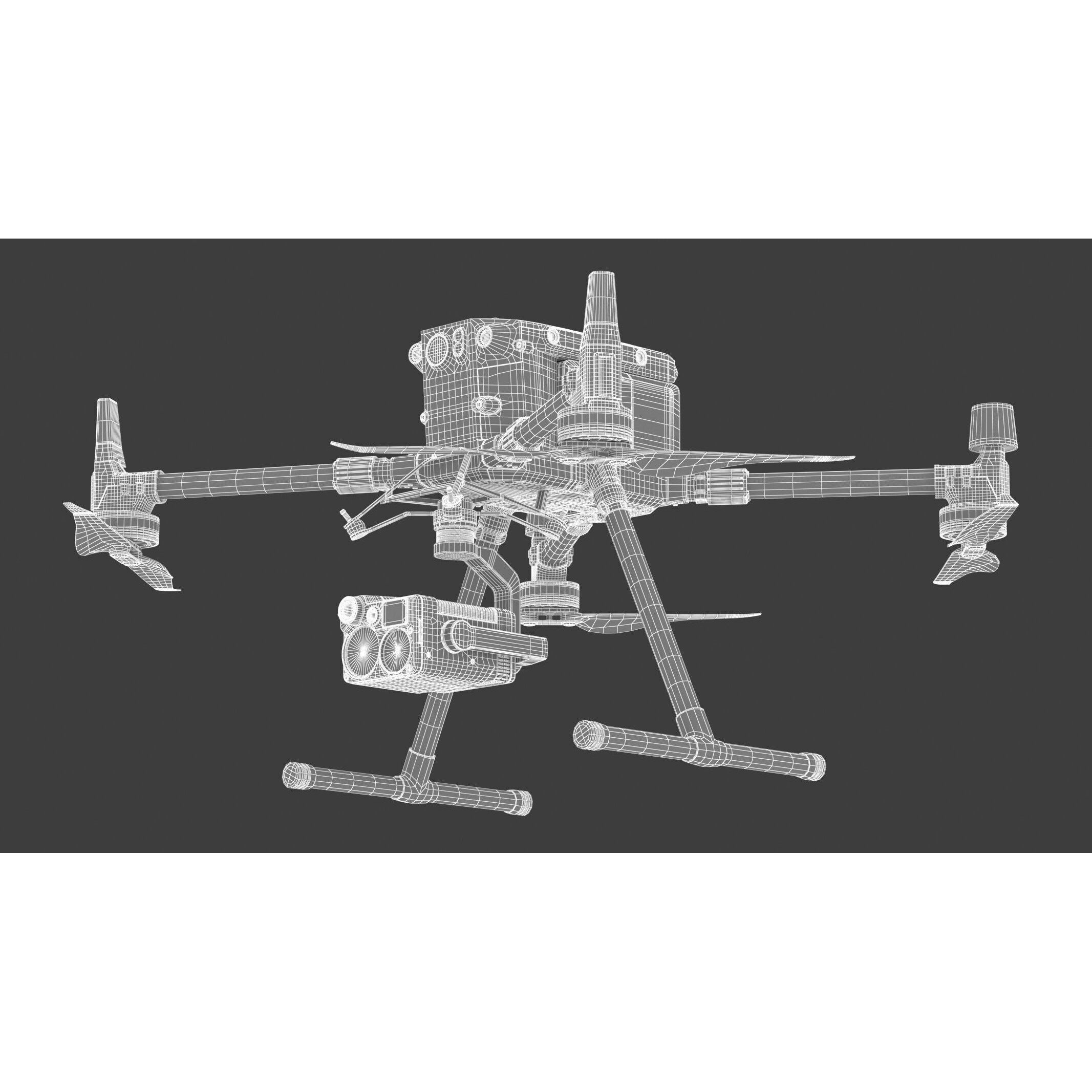 DJI Matrice 350 RTK 3D Model – High-Poly PBR Drone, FBX/OBJ - View 24