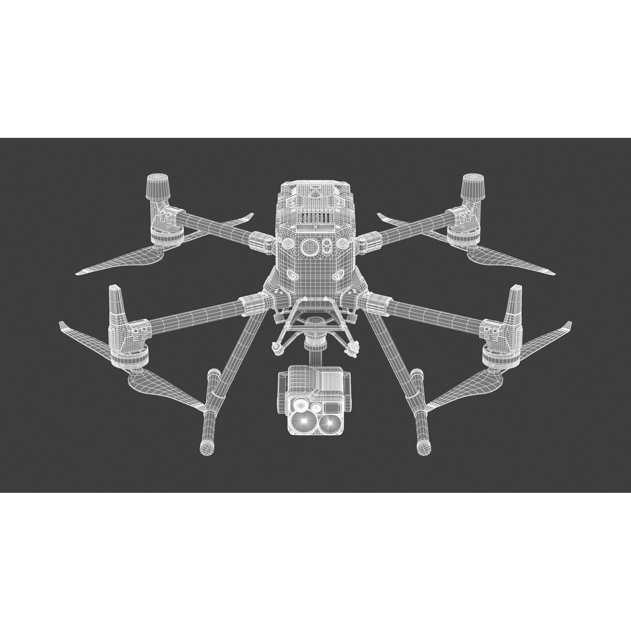 DJI Matrice 350 RTK 3D Model – High-Poly PBR Drone, FBX/OBJ - View 3