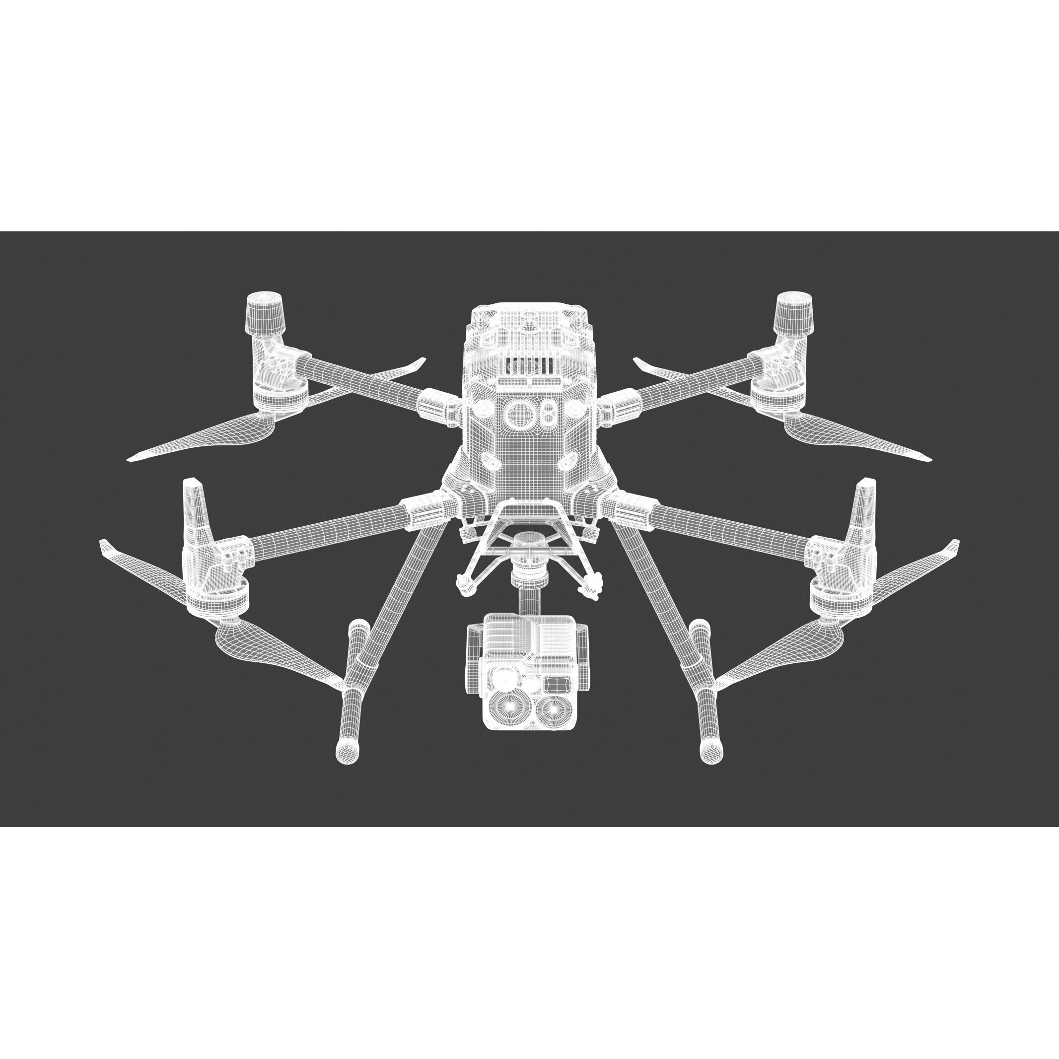 DJI Matrice 350 RTK 3D Model – High-Poly PBR Drone, FBX/OBJ - View 4