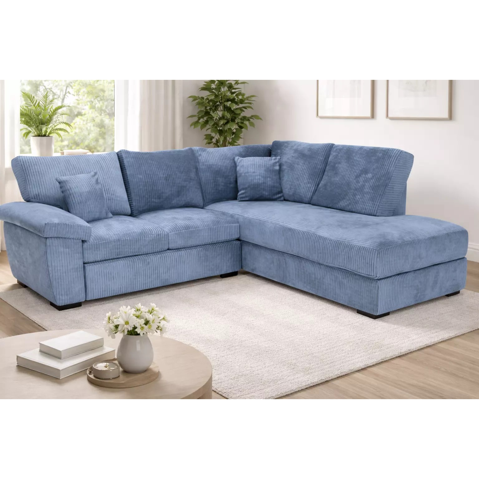 Modern Corner Sofa Fabric Couch - Game-Ready 3D Model - View 2