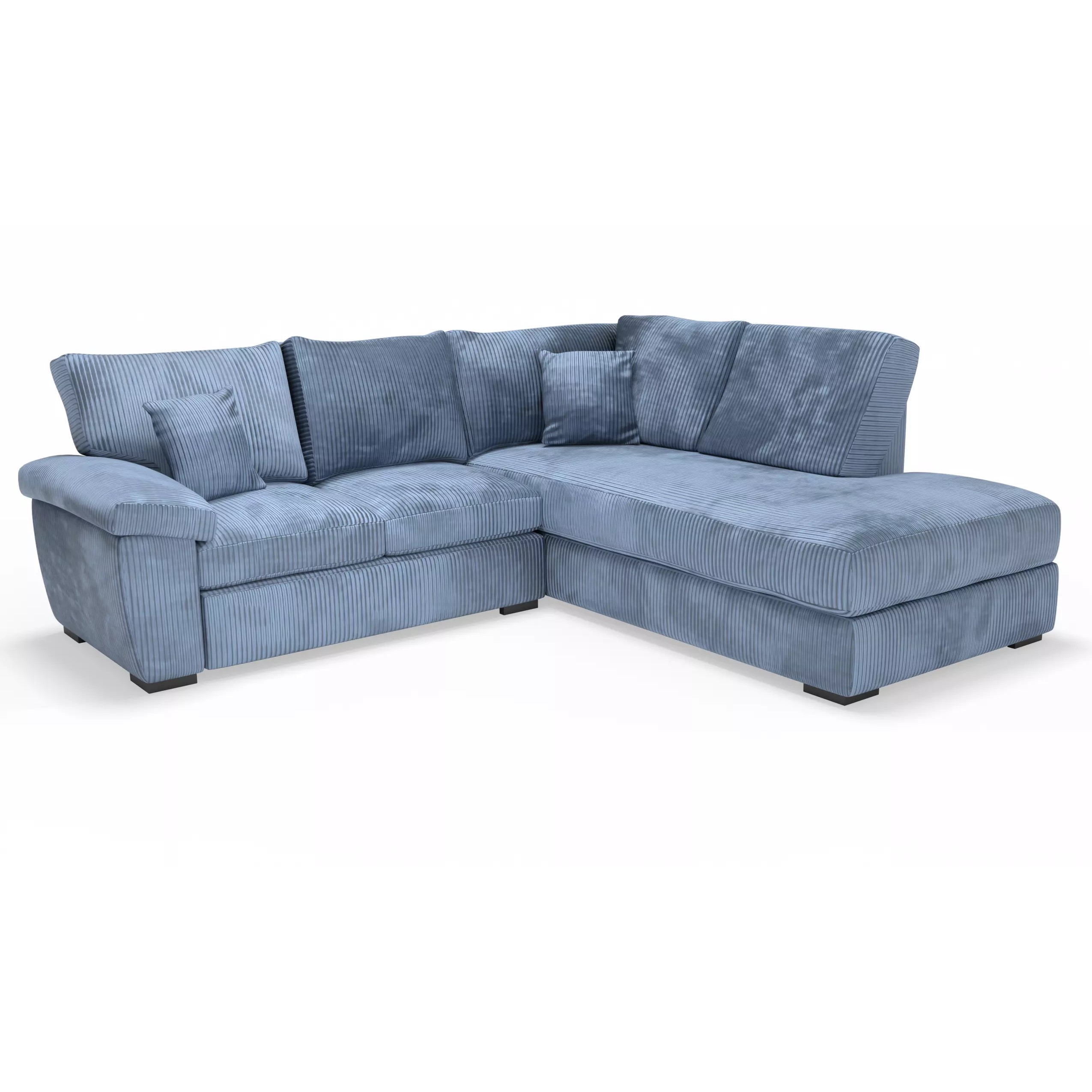 Modern Corner Sofa Fabric Couch - Game-Ready 3D Model - View 4