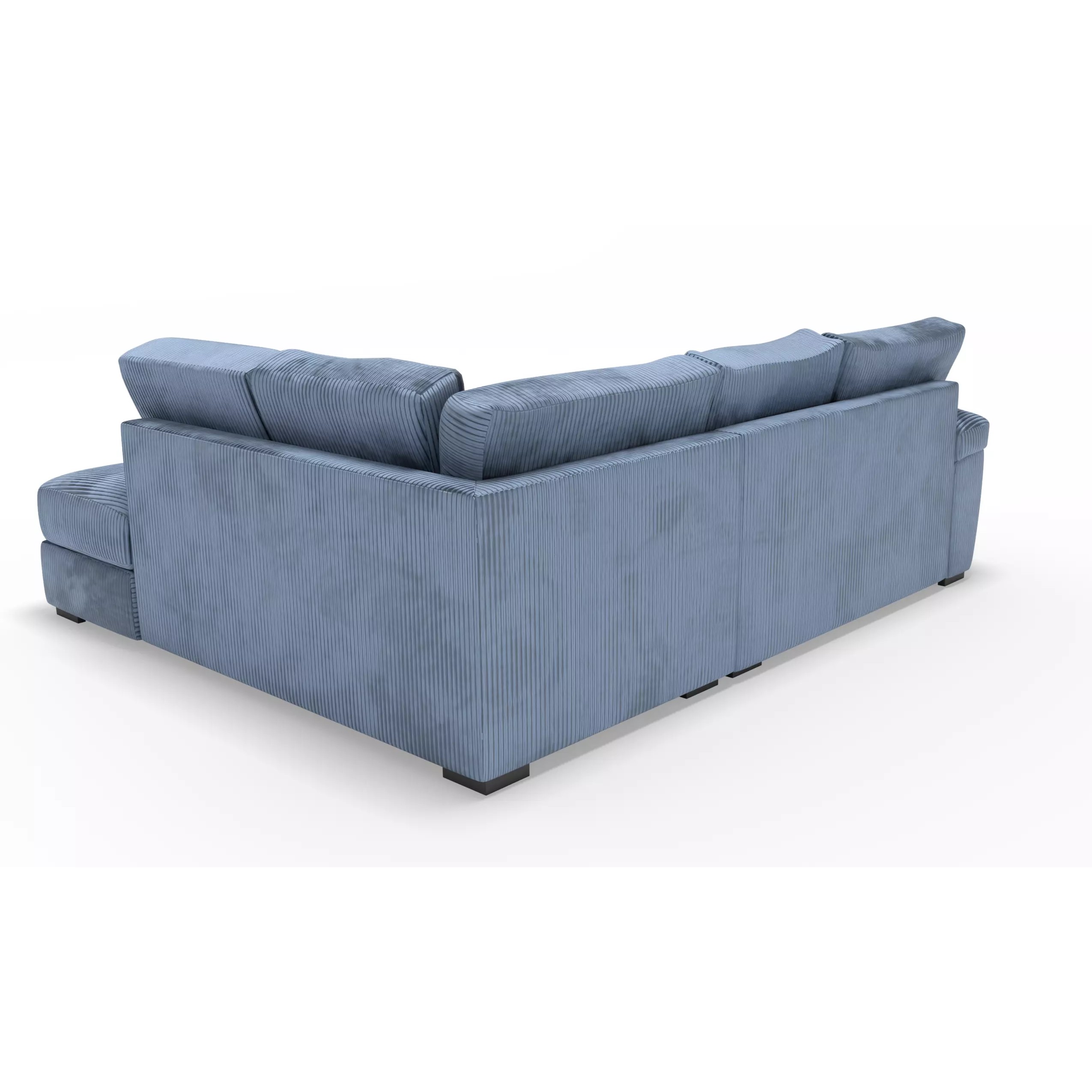 Modern Corner Sofa Fabric Couch - Game-Ready 3D Model - View 6
