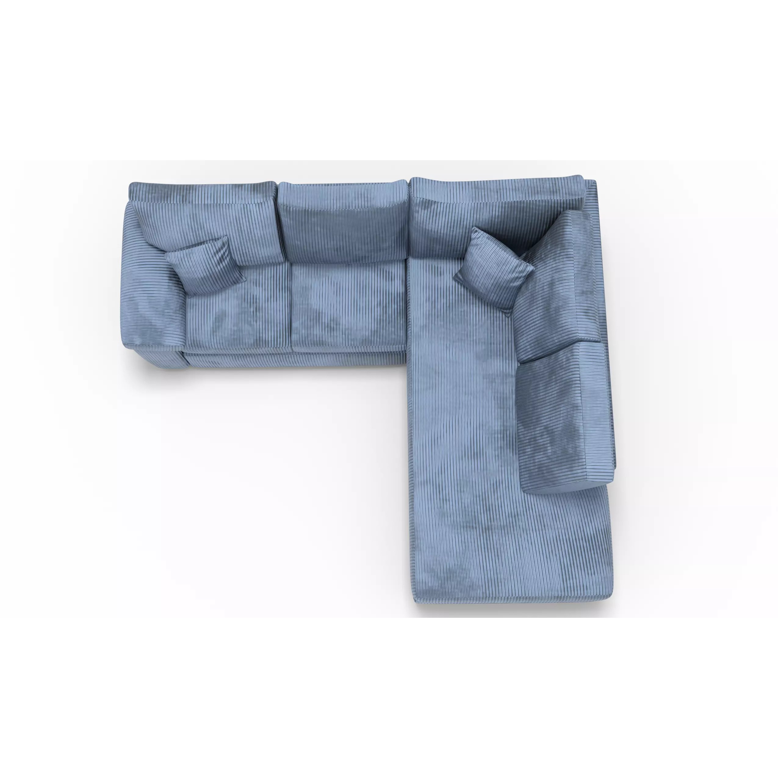Modern Corner Sofa Fabric Couch - Game-Ready 3D Model - View 9