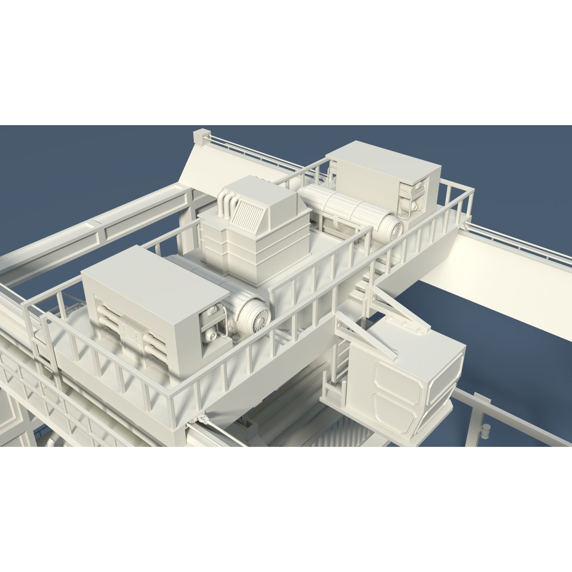 Cranes 3D Model – Low Poly Industrial Machines, FBX, OBJ - View 11