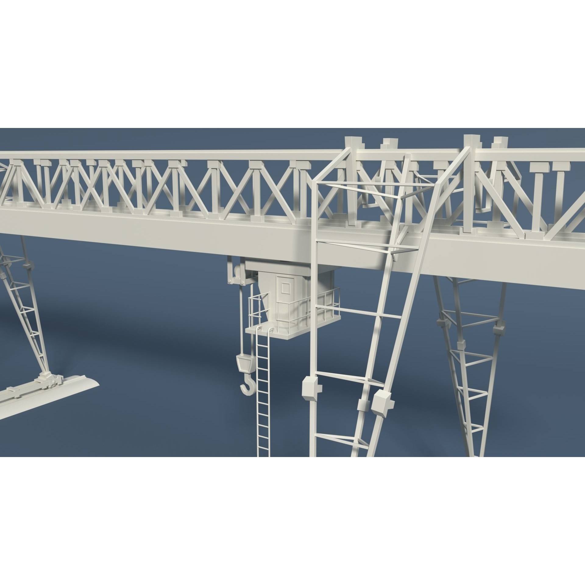 Cranes 3D Model – Low Poly Industrial Machines, FBX, OBJ - View 16