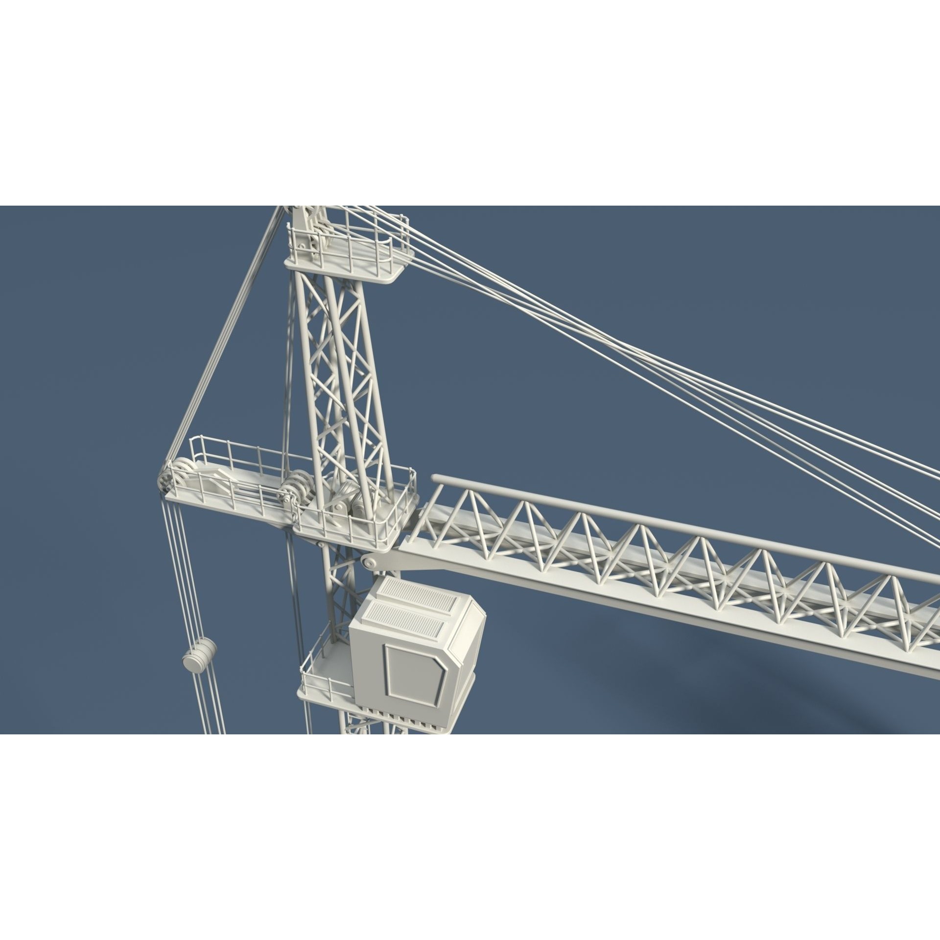 Cranes 3D Model – Low Poly Industrial Machines, FBX, OBJ - View 18