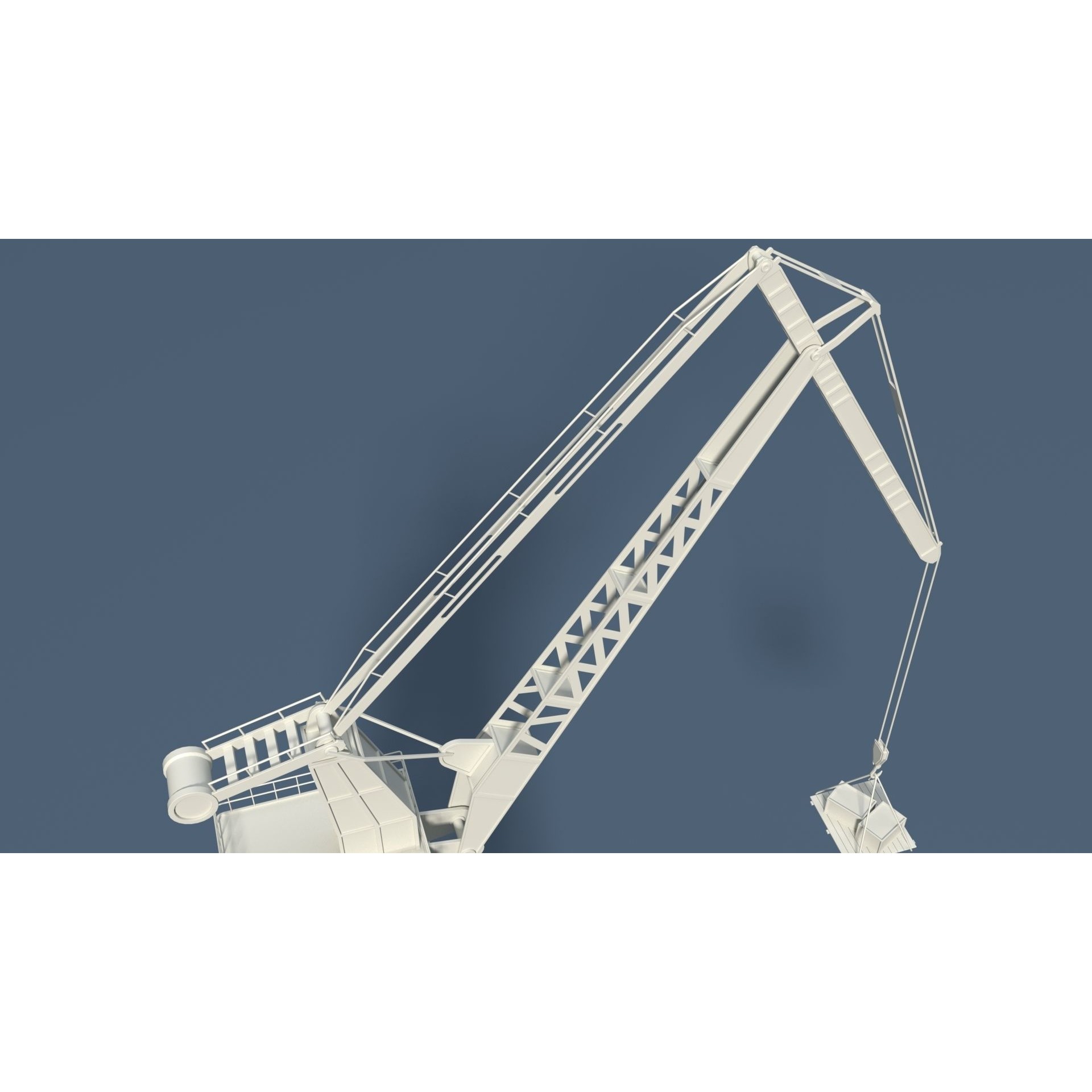 Cranes 3D Model – Low Poly Industrial Machines, FBX, OBJ - View 27