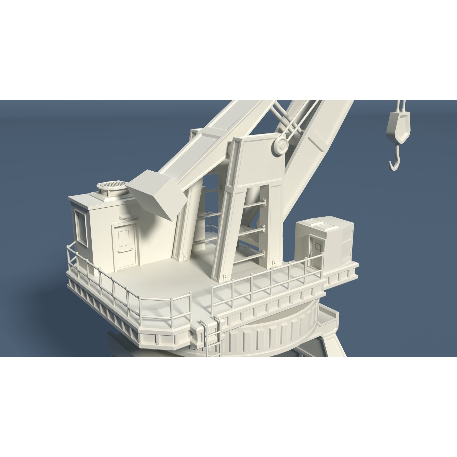 Cranes 3D Model – Low Poly Industrial Machines, FBX, OBJ - View 28