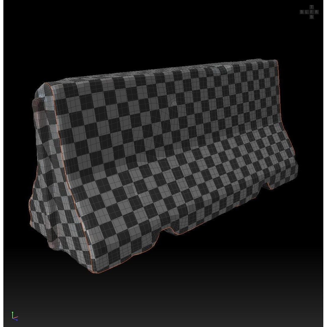 Concrete Barrier 3D Model – Low Poly Game Ready Asset, FBX, OBJ - View 13