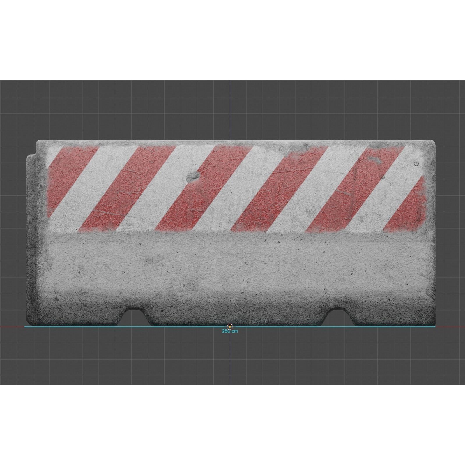 Concrete Barrier 3D Model – Low Poly Game Ready Asset, FBX, OBJ - View 15