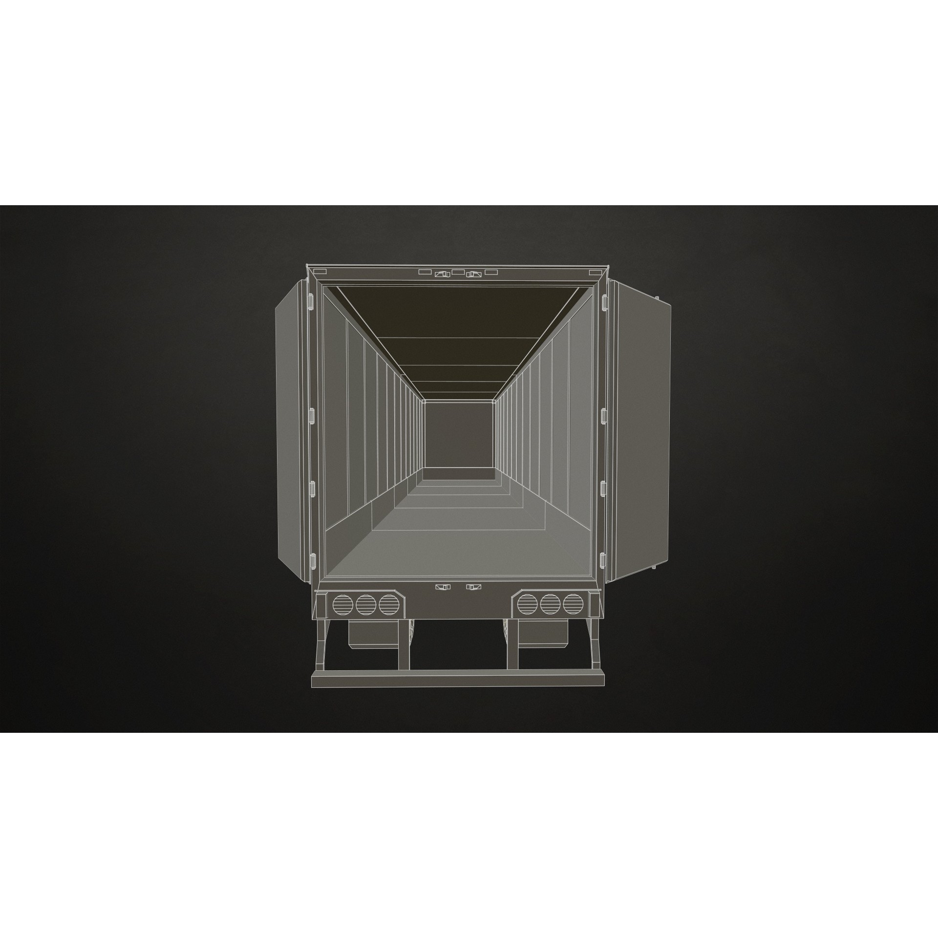 Flat Top Semi Truck 3D Model – Low Poly Game Asset, FBX, PBR Textures