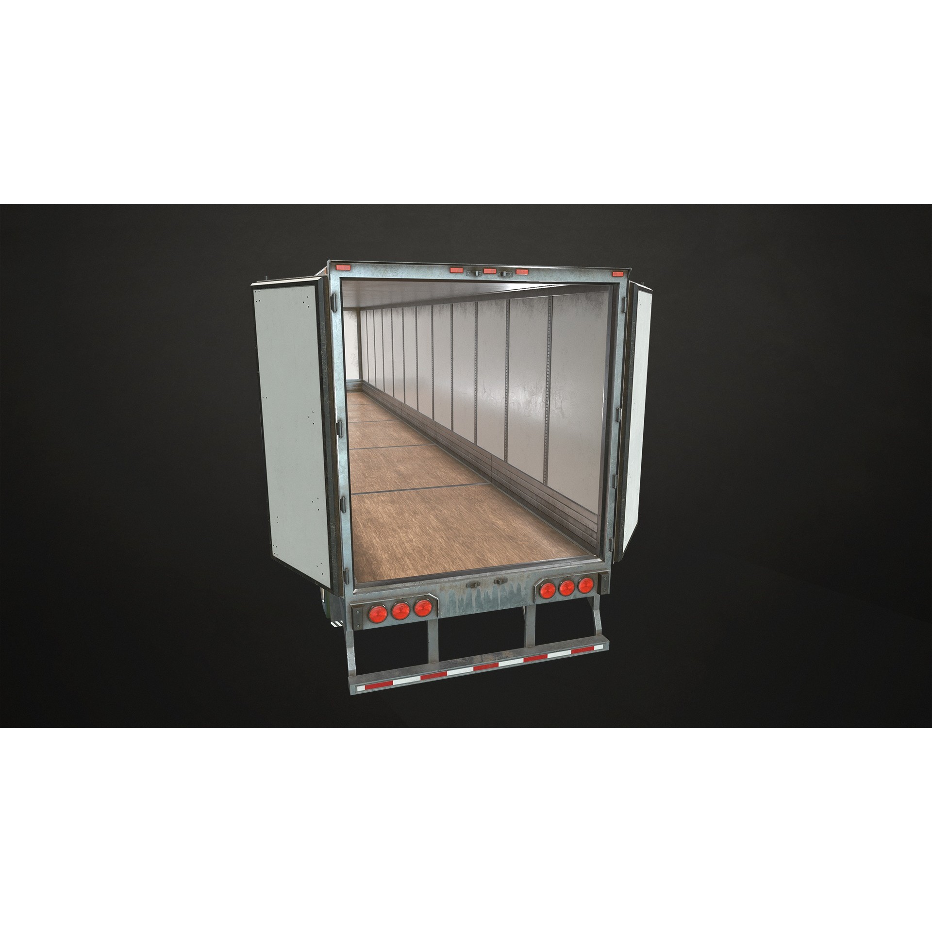 Flat Top Semi Truck 3D Model – Low Poly Game Asset, FBX, PBR Textures - View 17