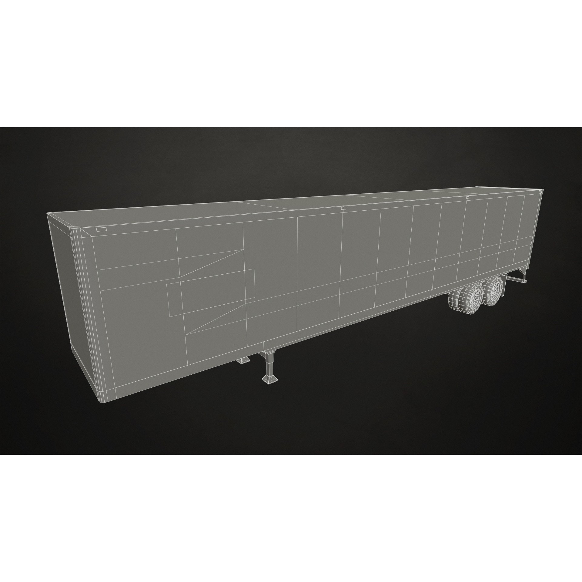 Flat Top Semi Truck 3D Model – Low Poly Game Asset, FBX, PBR Textures - View 22