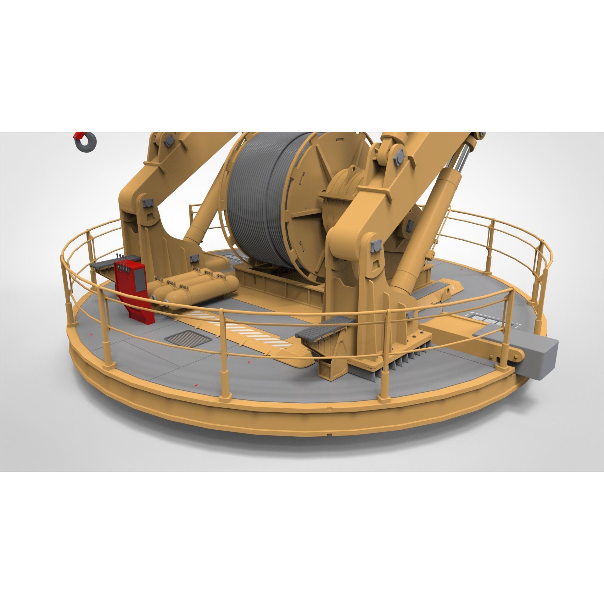 9-Ton Manipulator Crane 3D Model – High Poly Industrial Equipment, FBX - View 10