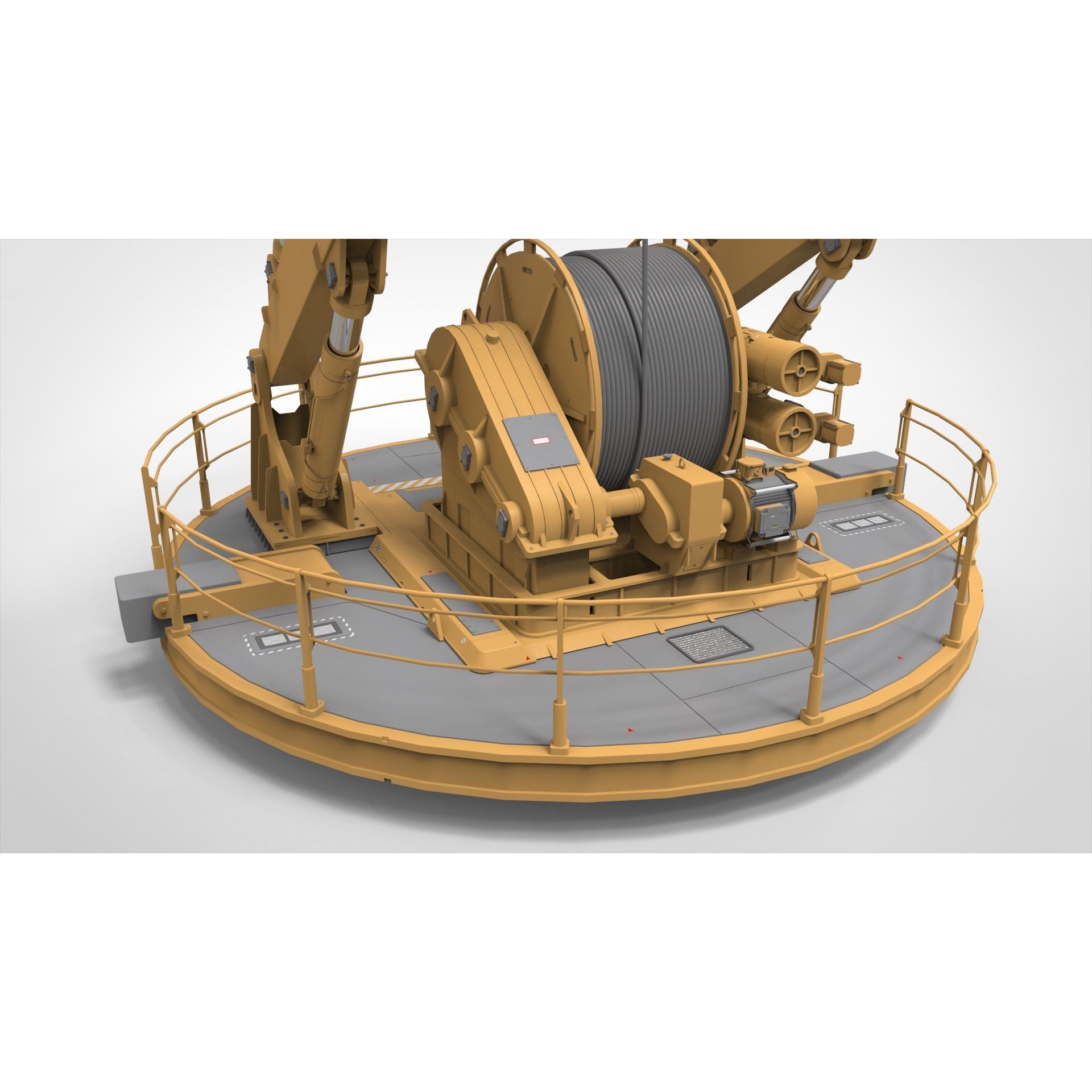 9-Ton Manipulator Crane 3D Model – High Poly Industrial Equipment, FBX - View 11