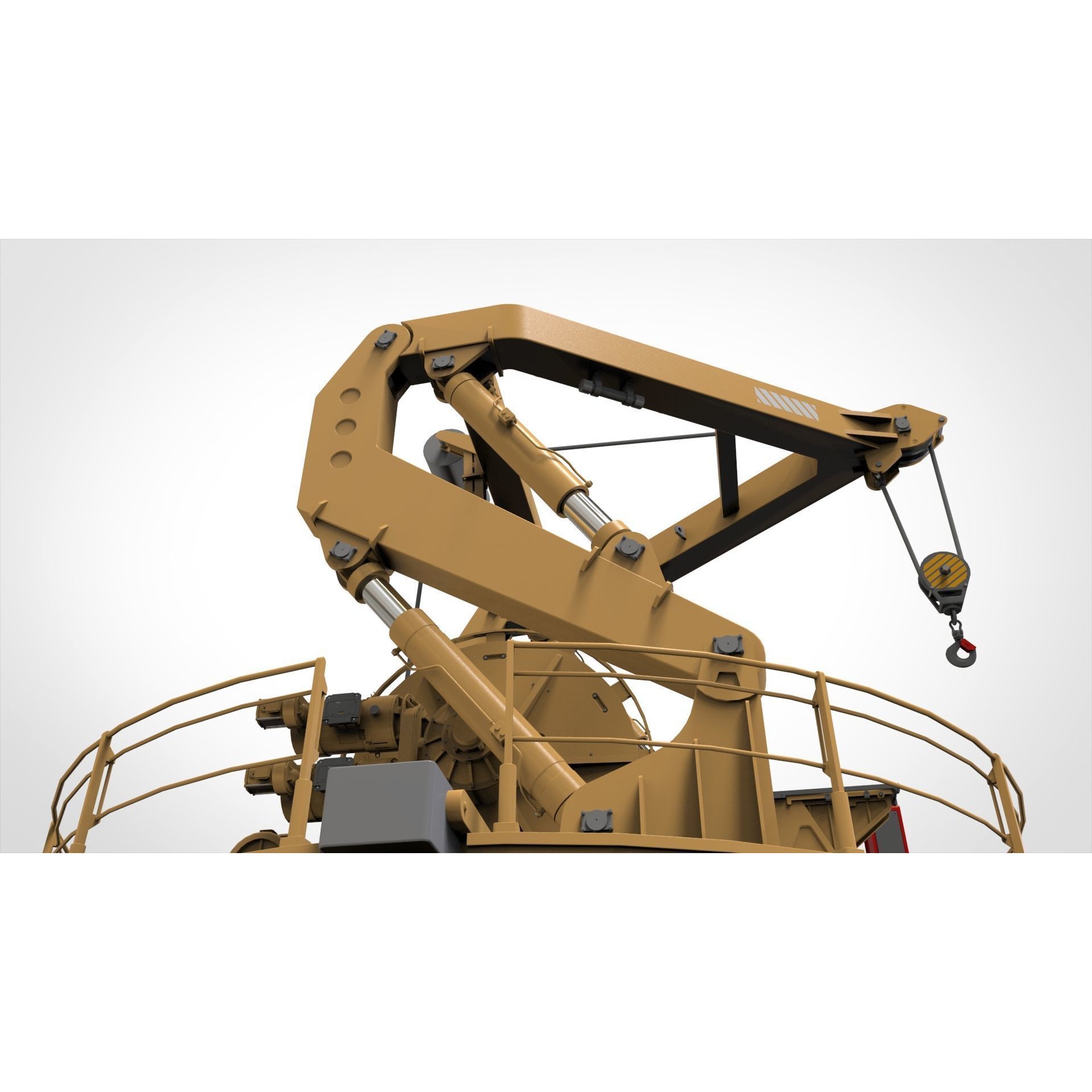 9-Ton Manipulator Crane 3D Model – High Poly Industrial Equipment, FBX - View 13