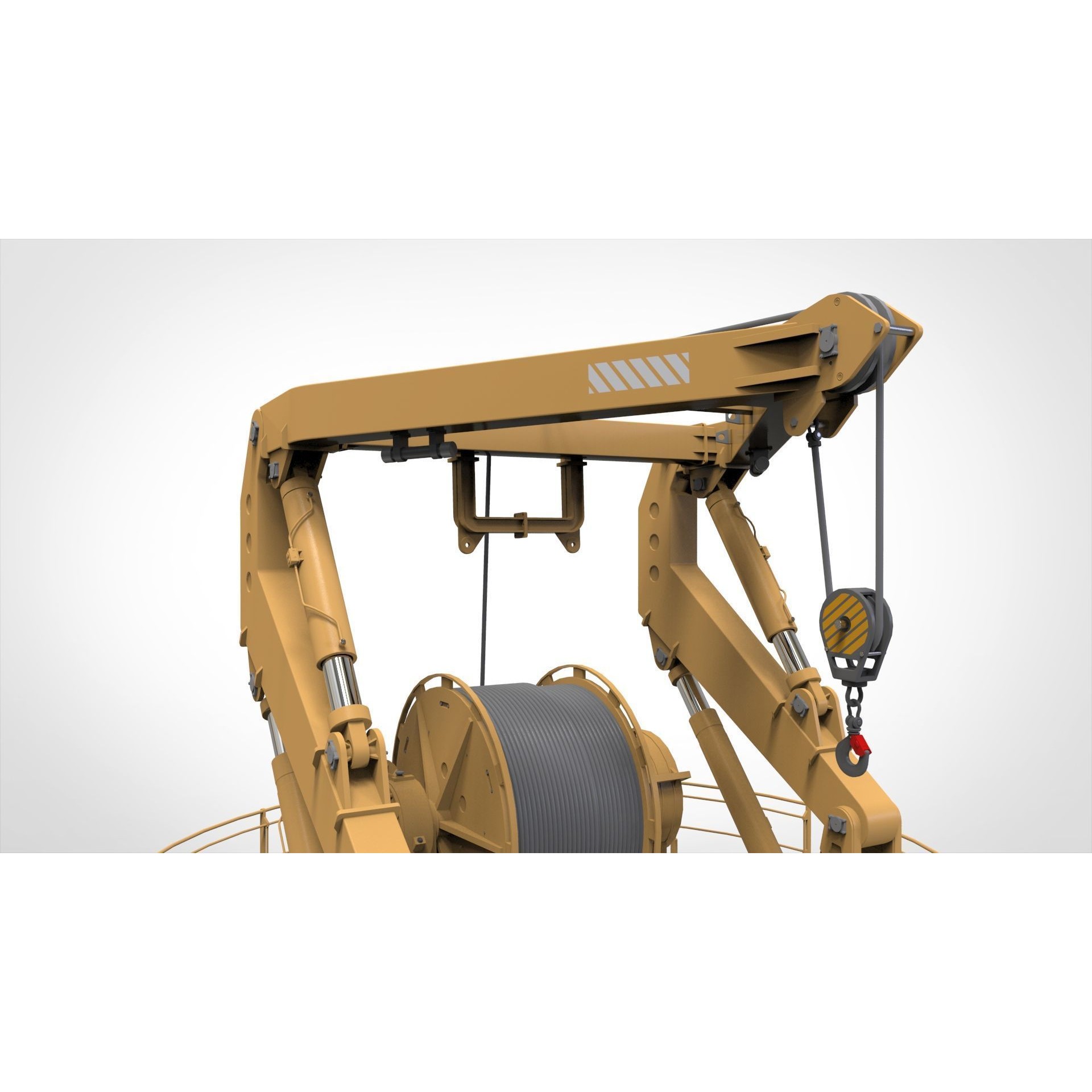 9-Ton Manipulator Crane 3D Model – High Poly Industrial Equipment, FBX - View 14