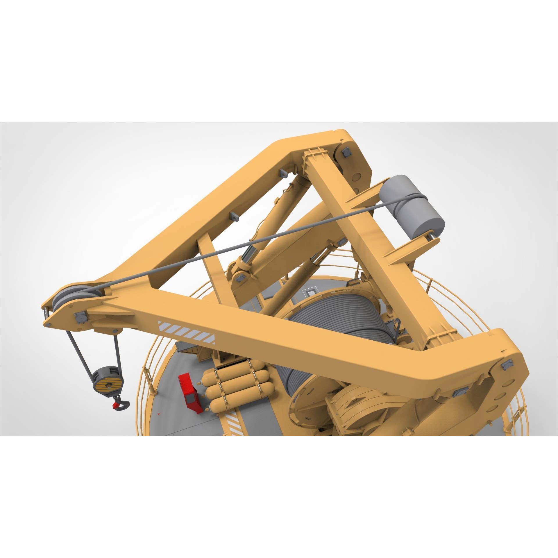 9-Ton Manipulator Crane 3D Model – High Poly Industrial Equipment, FBX - View 15