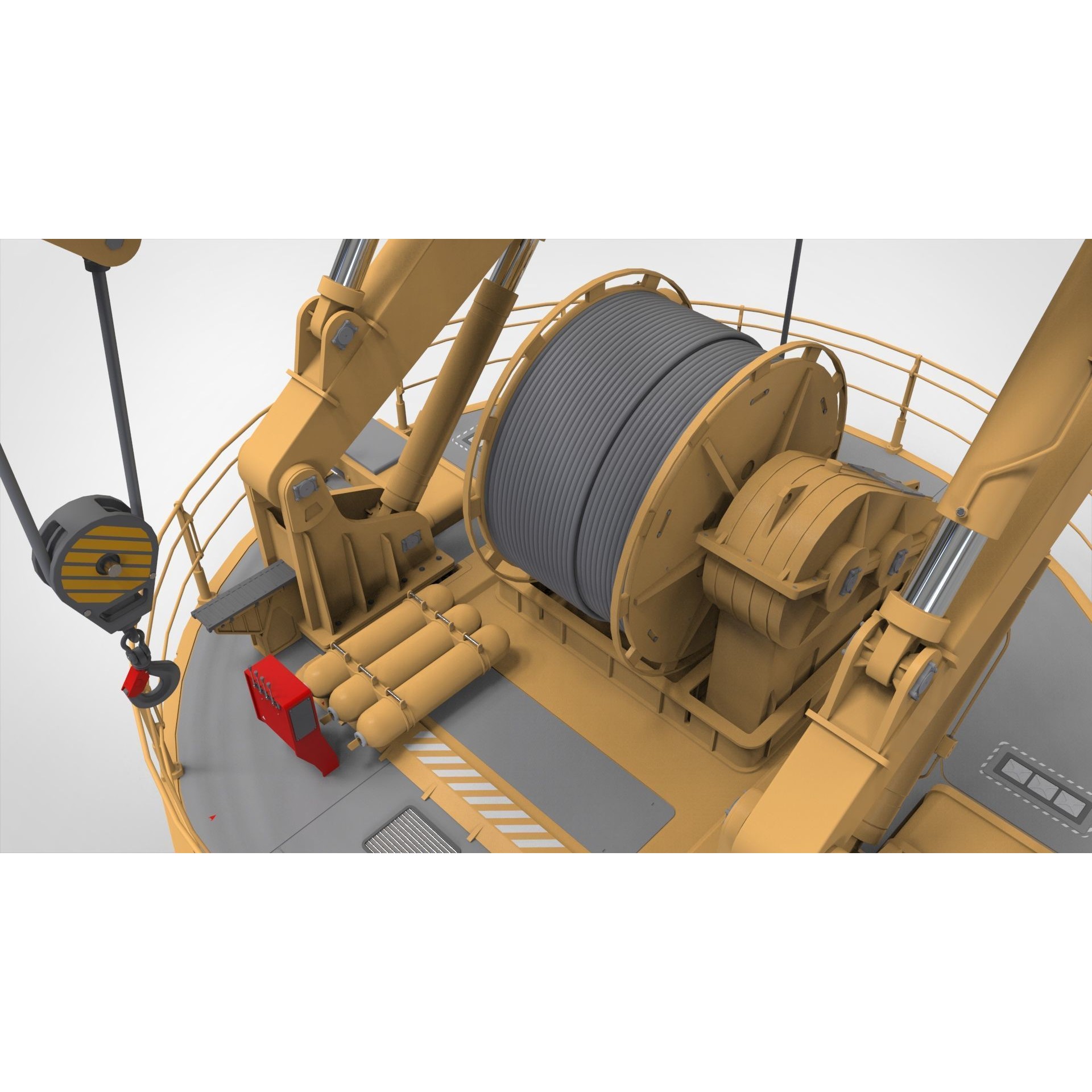 9-Ton Manipulator Crane 3D Model – High Poly Industrial Equipment, FBX - View 16