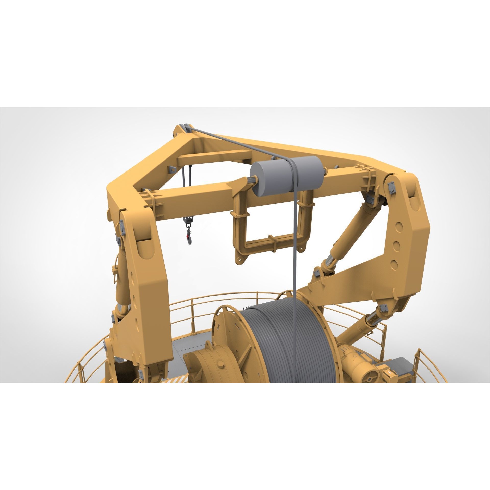 9-Ton Manipulator Crane 3D Model – High Poly Industrial Equipment, FBX - View 18