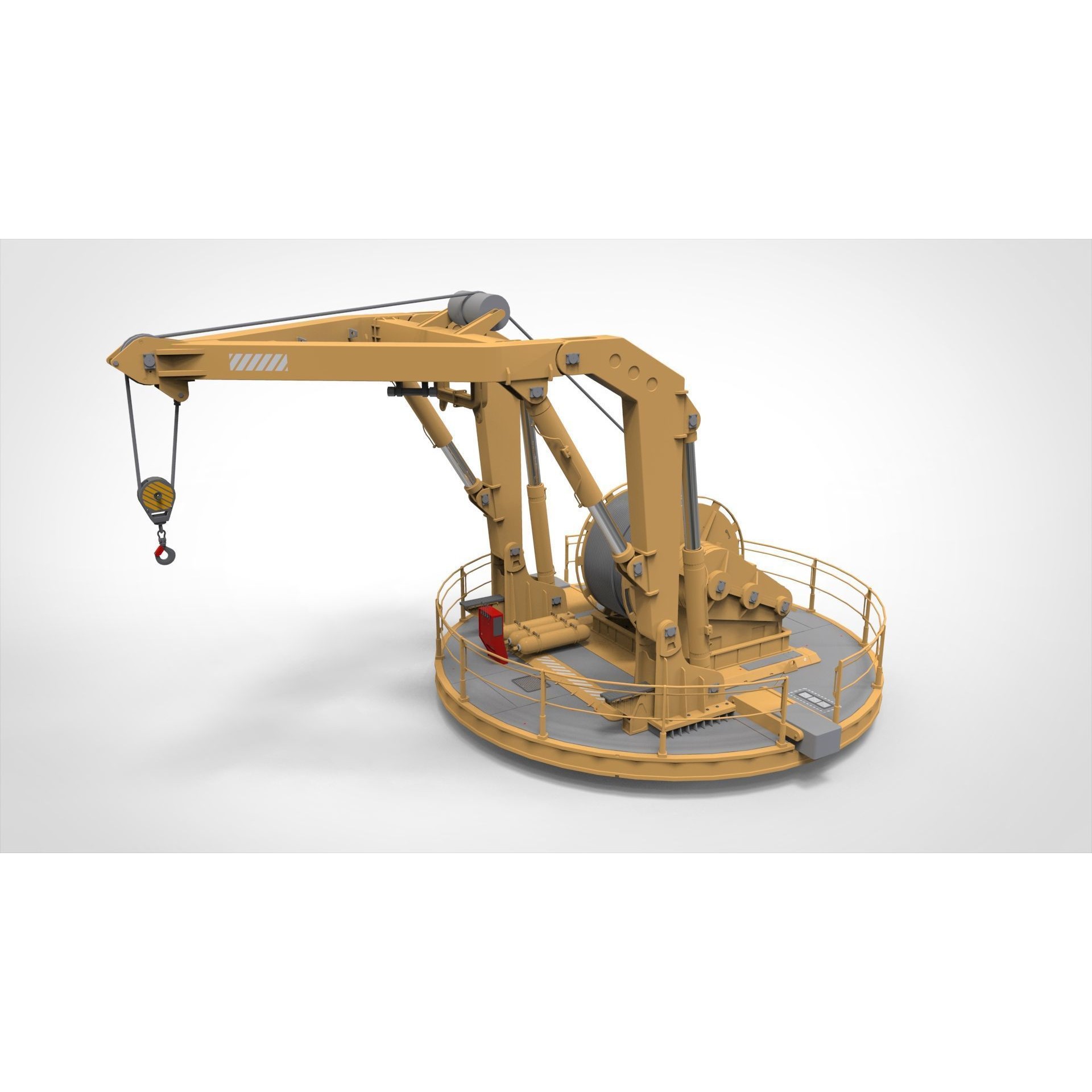 9-Ton Manipulator Crane 3D Model – High Poly Industrial Equipment, FBX - View 19