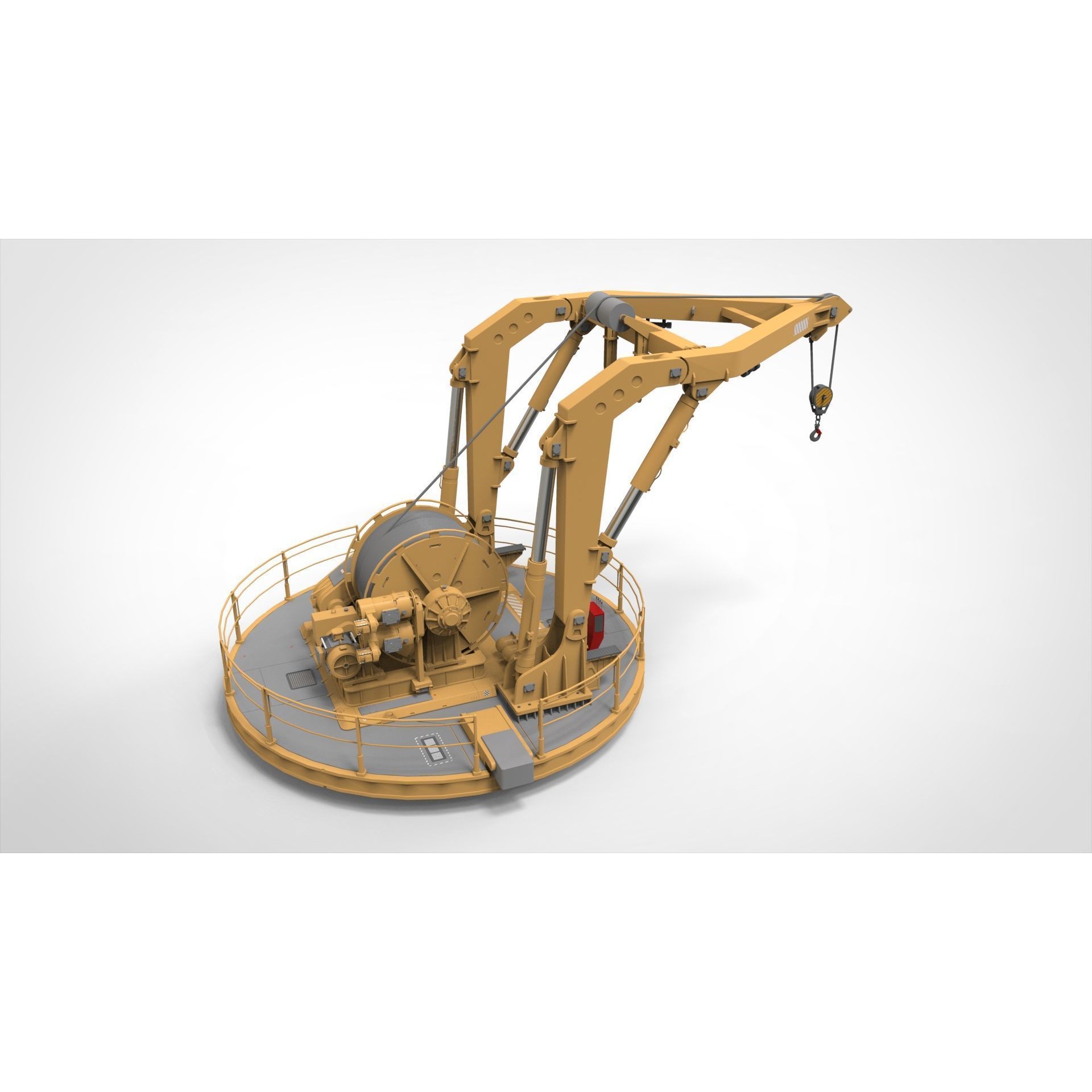 9-Ton Manipulator Crane 3D Model – High Poly Industrial Equipment, FBX - View 21