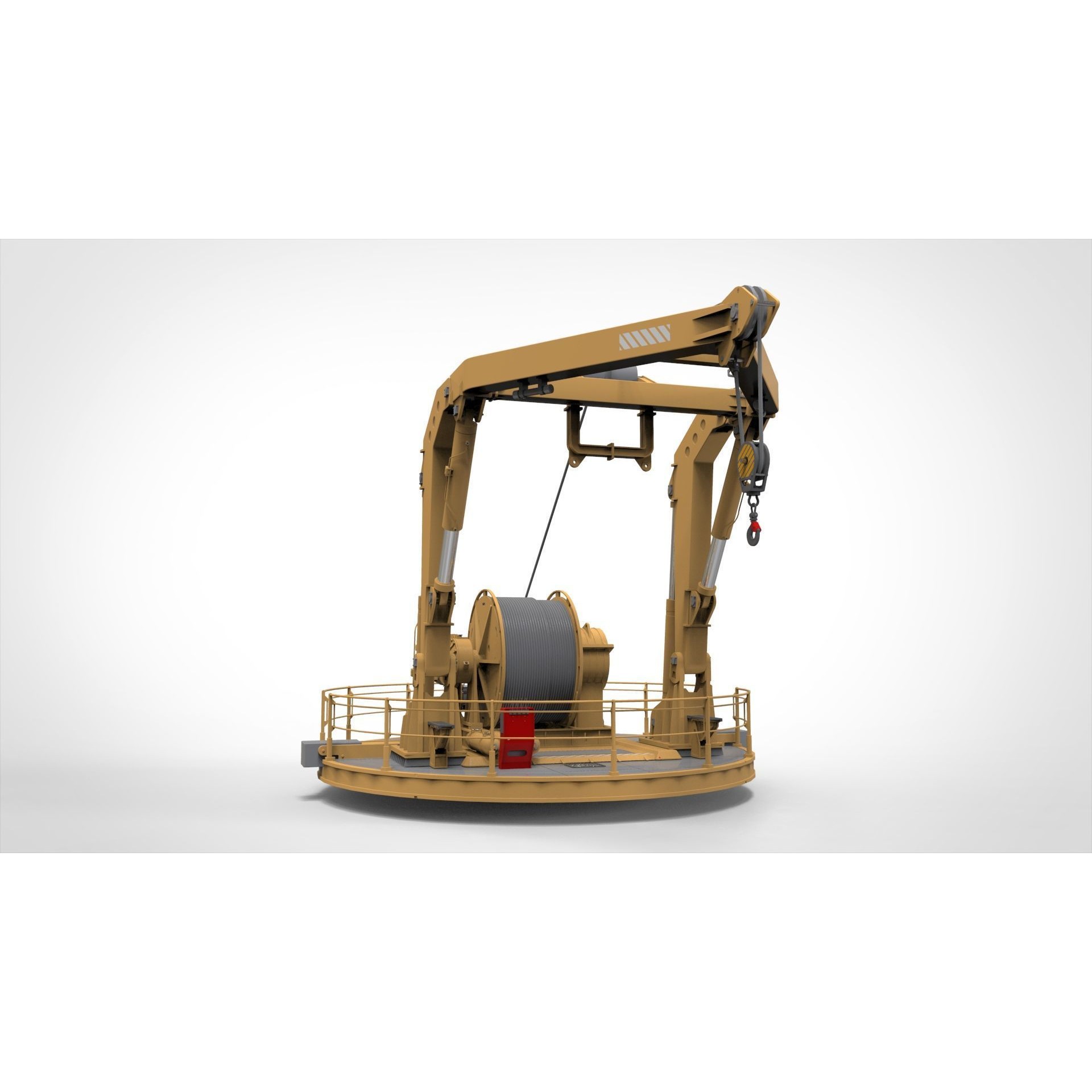 9-Ton Manipulator Crane 3D Model – High Poly Industrial Equipment, FBX - View 22