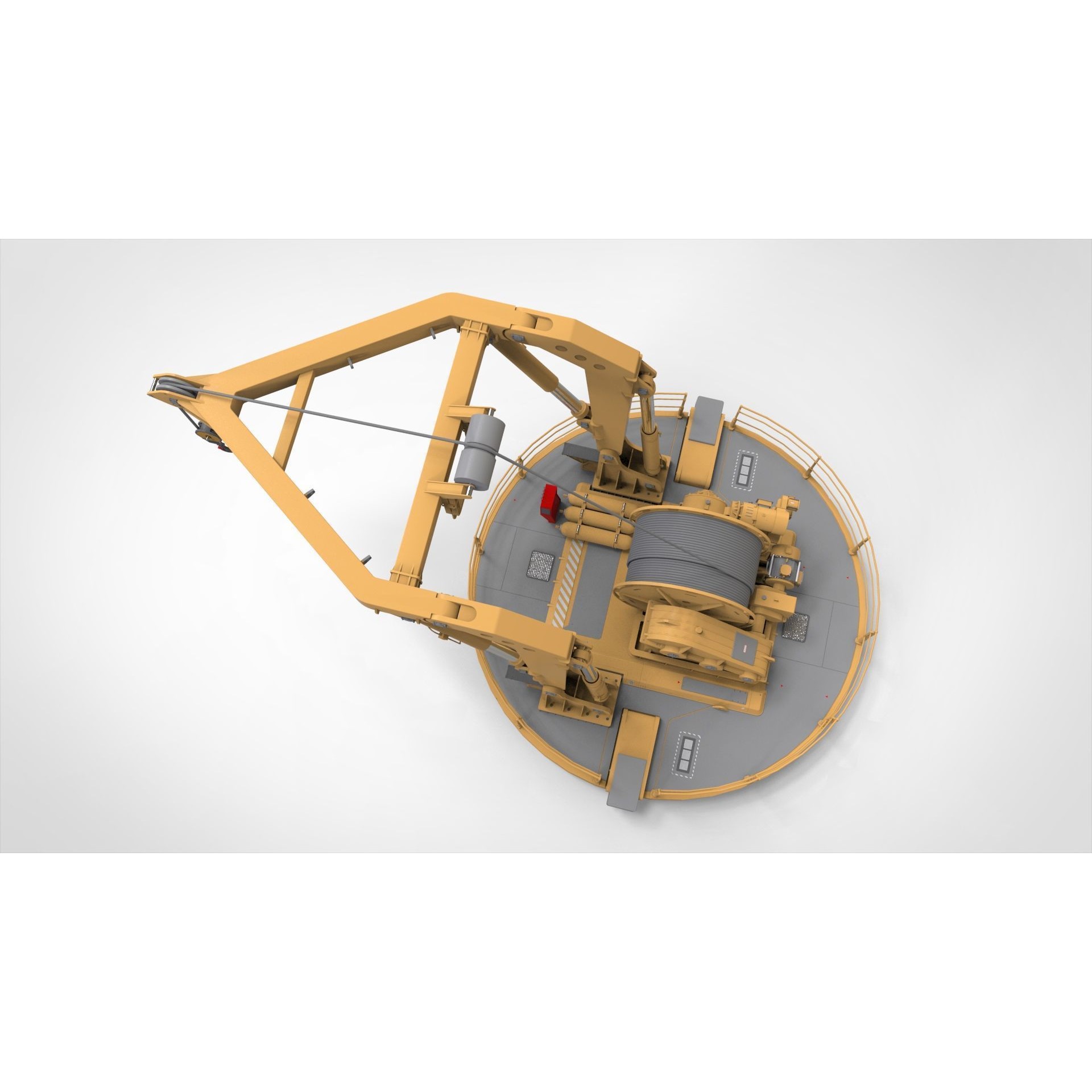 9-Ton Manipulator Crane 3D Model – High Poly Industrial Equipment, FBX - View 23